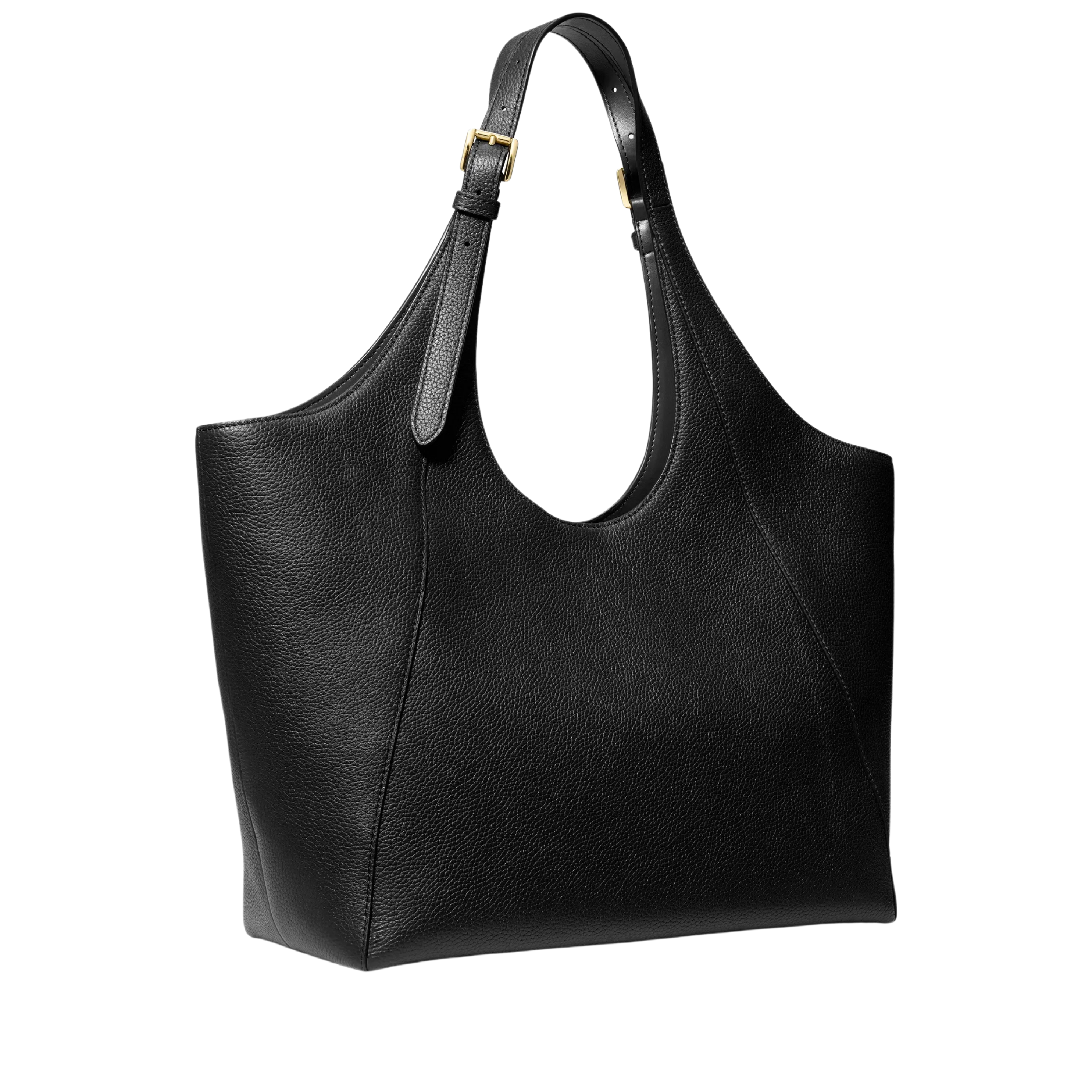 Michael Kors Women Bernie Large Pebbled Leather Tote Bag - Black
