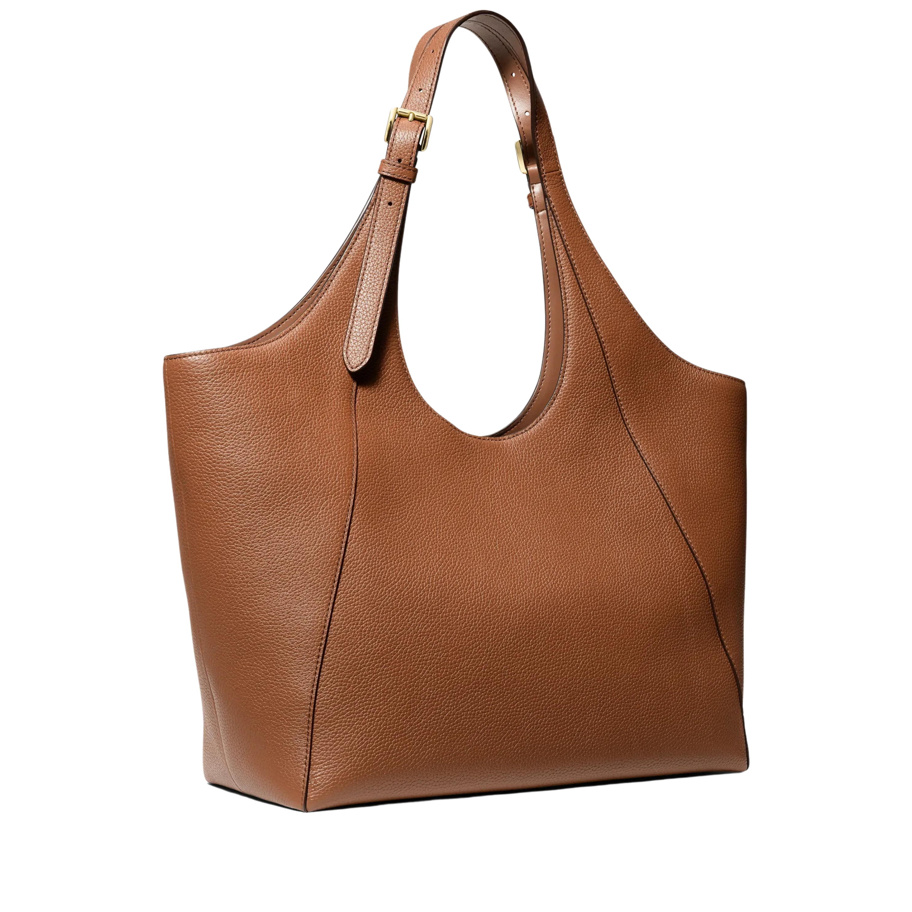 Michael Kors Women Bernie Large Pebbled Leather Tote Bag - Luggage