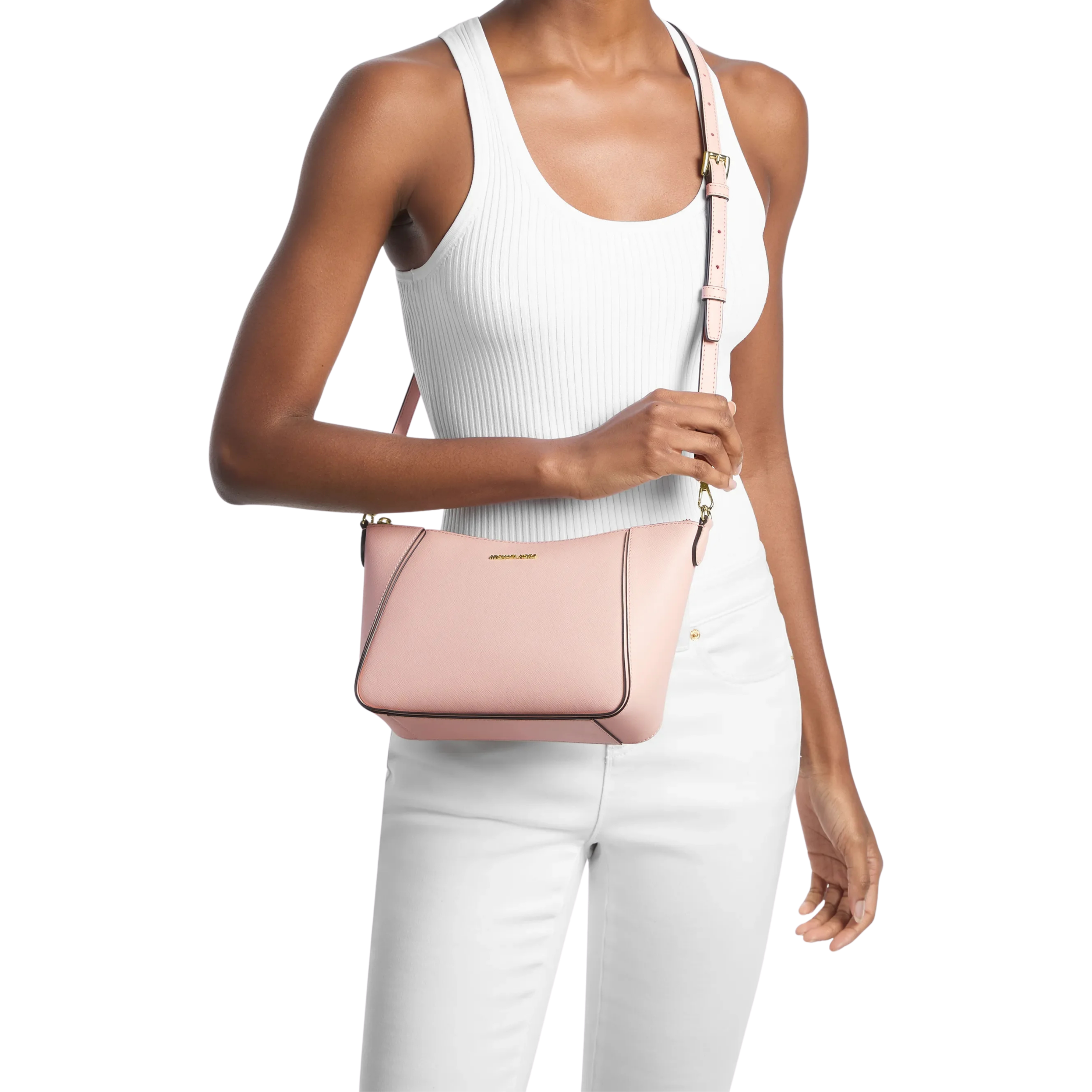 Michael Kors Women Jet Set Travel Large Signature Logo 3 In 1 Tote Bag - Pwd Blsh Mlt