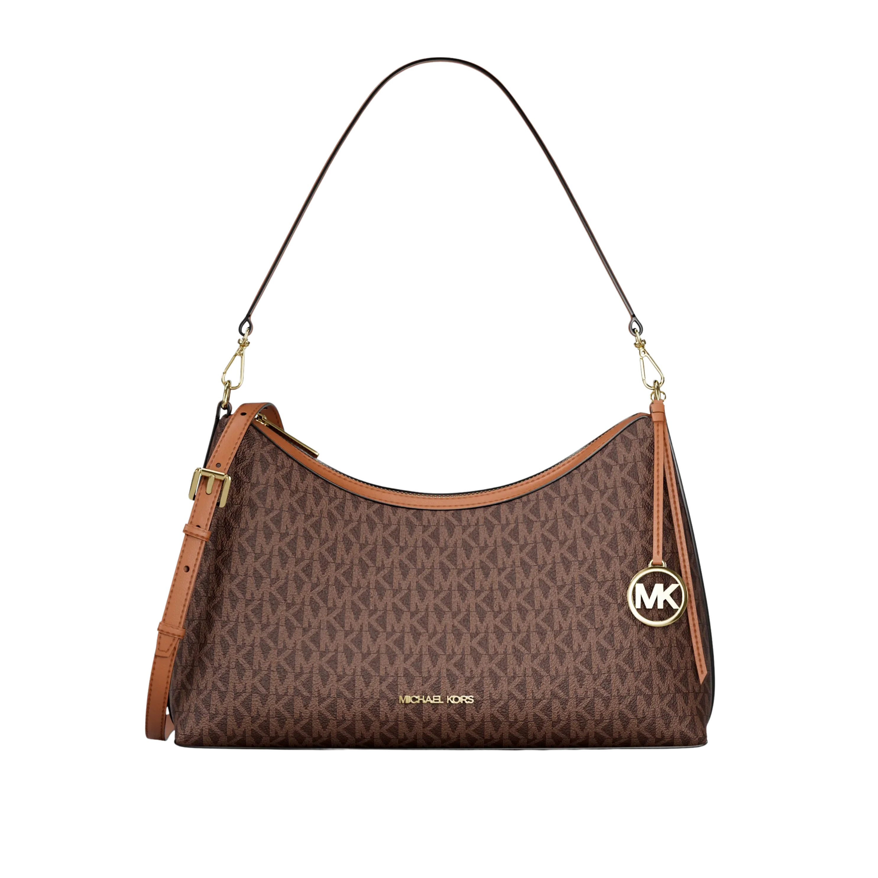 Michael Kors Women Sammy Medium Signature Logo Convertible Shoulder Bag - Brown