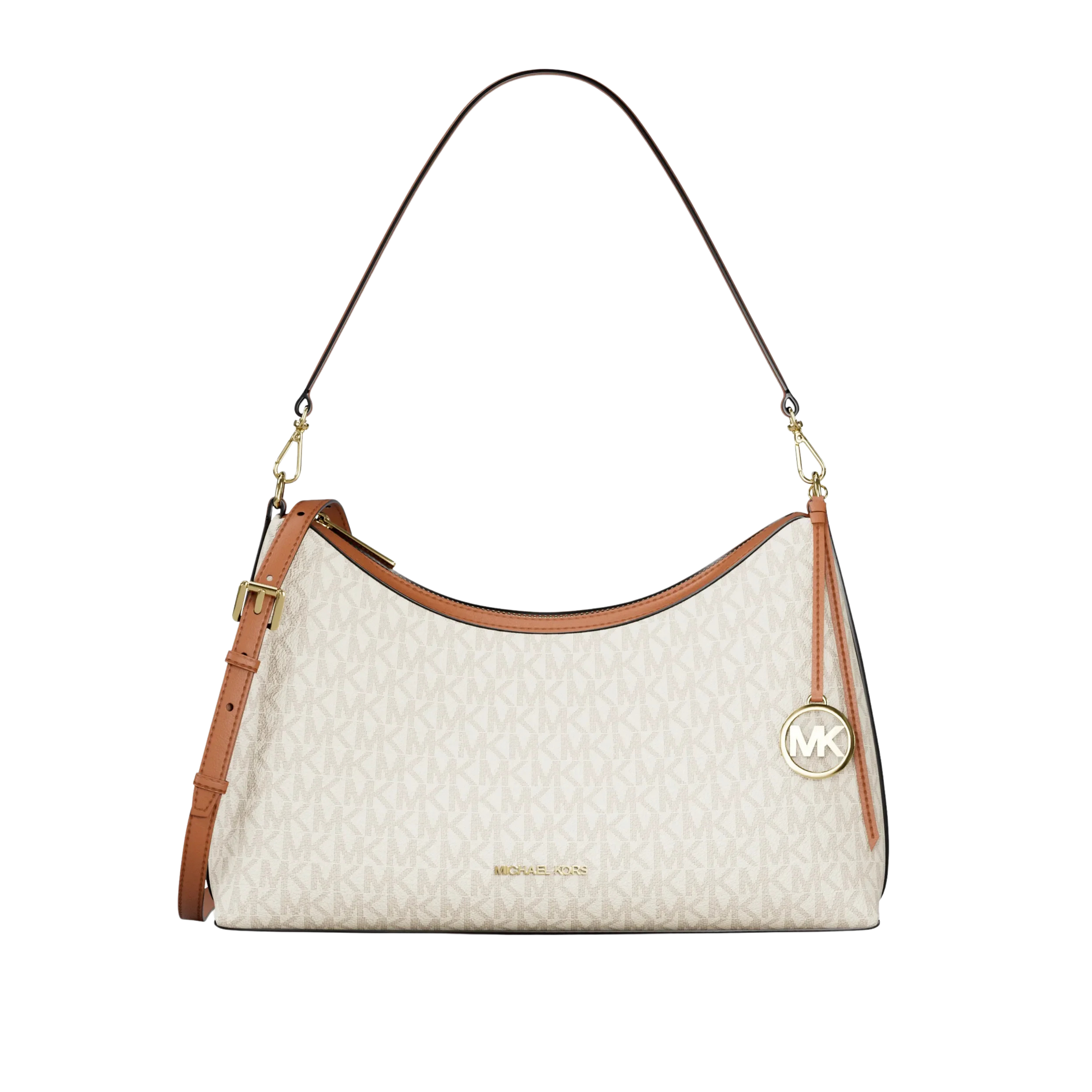 Michael Kors Women Sammy Medium Signature Logo Convertible Shoulder Bag - Vanilla