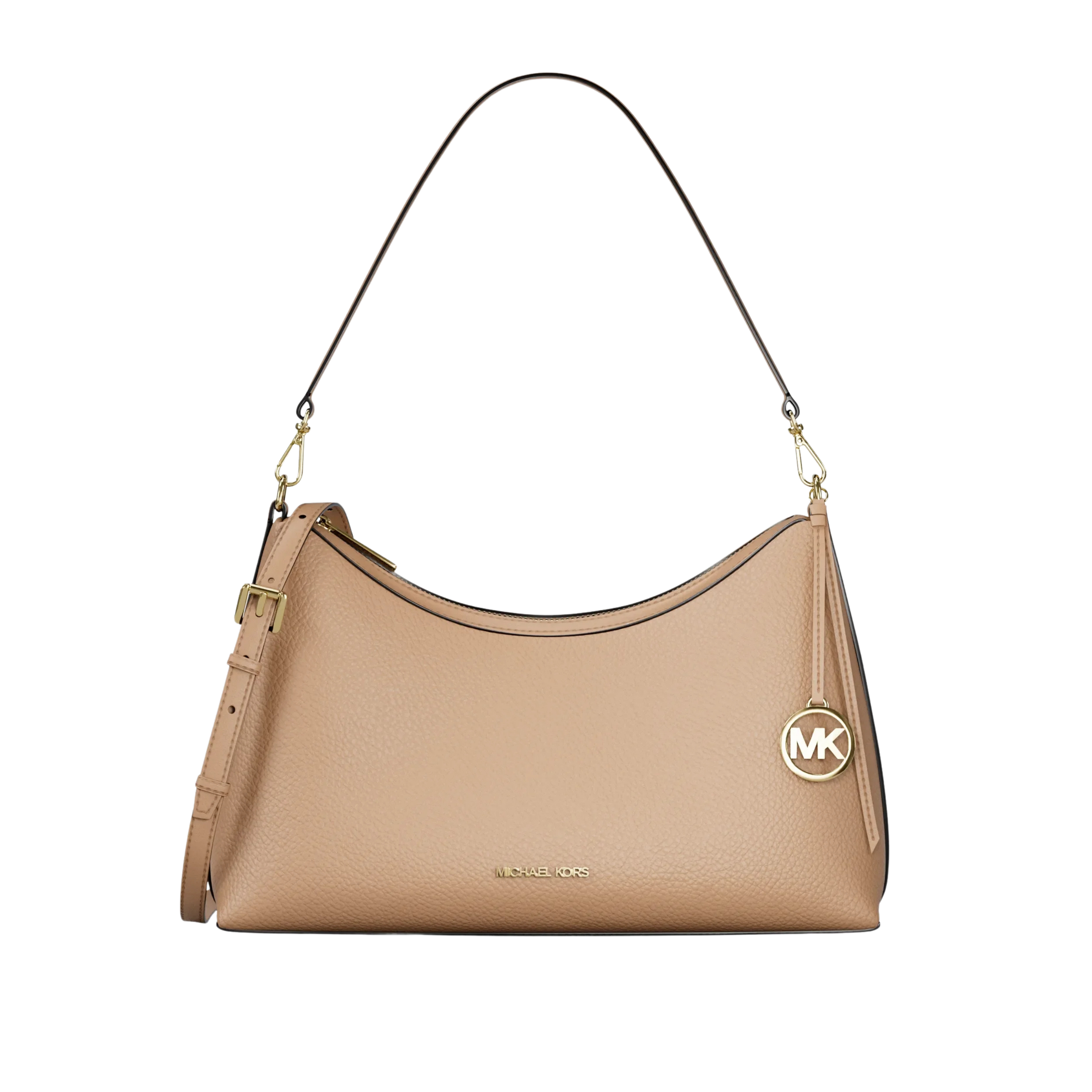 Michael Kors Women Sammy Medium Pebbled Leather Convertible Shoulder Bag - Camel