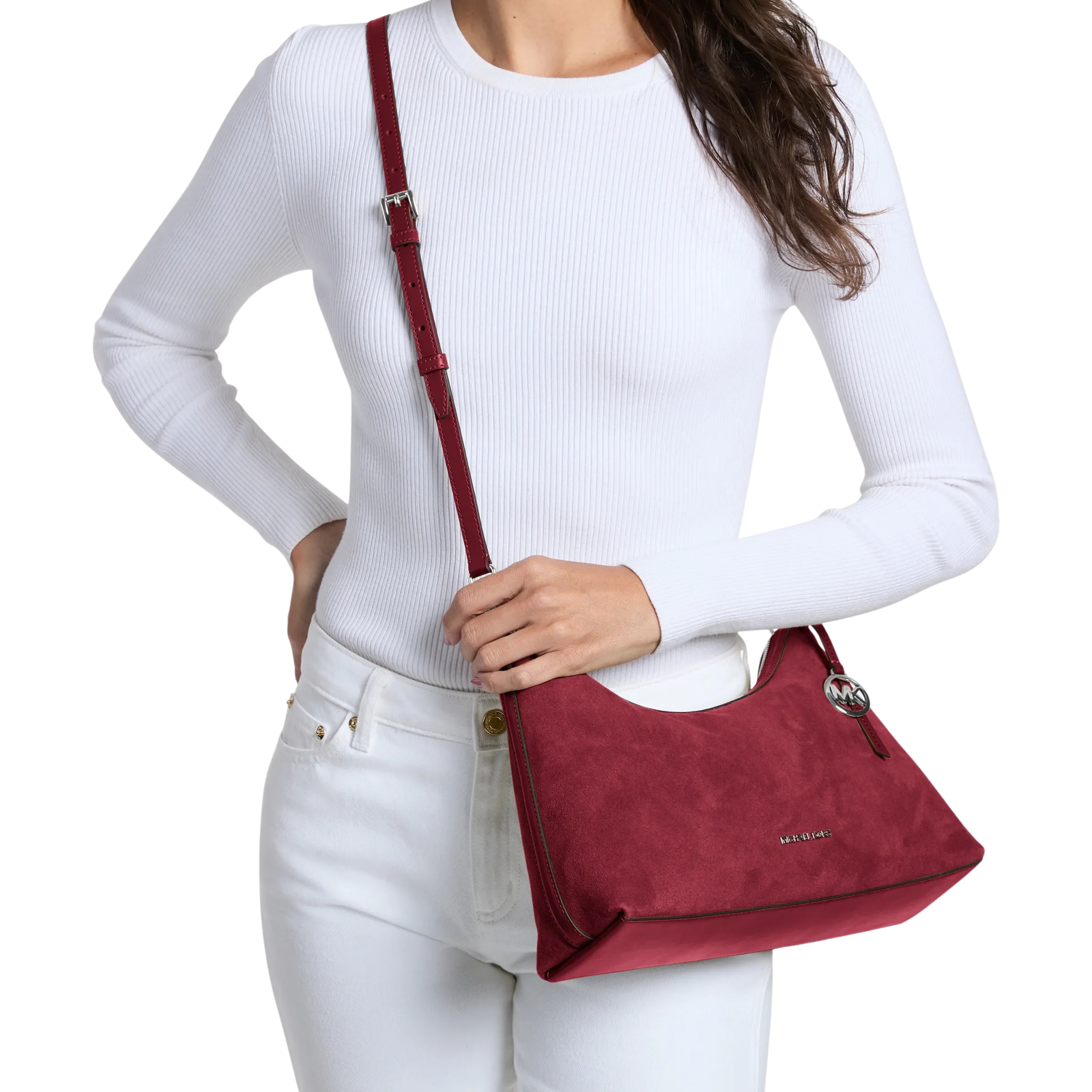 Michael Kors Women Sammy Medium Convertible Shoulder Bag - Maroon