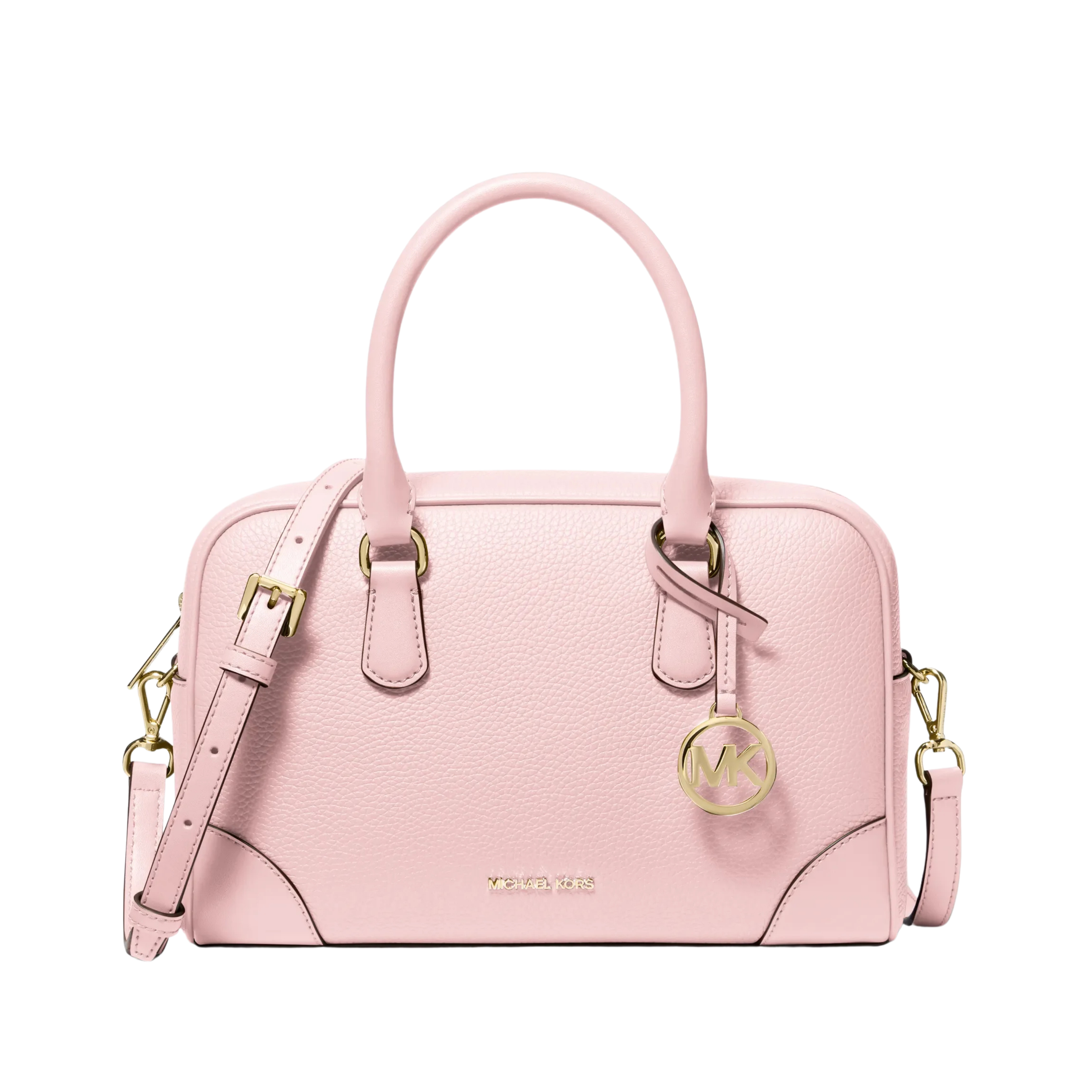 Michael Kors Women Thompson Medium Pebbled Leather Satchel - Powder Blush