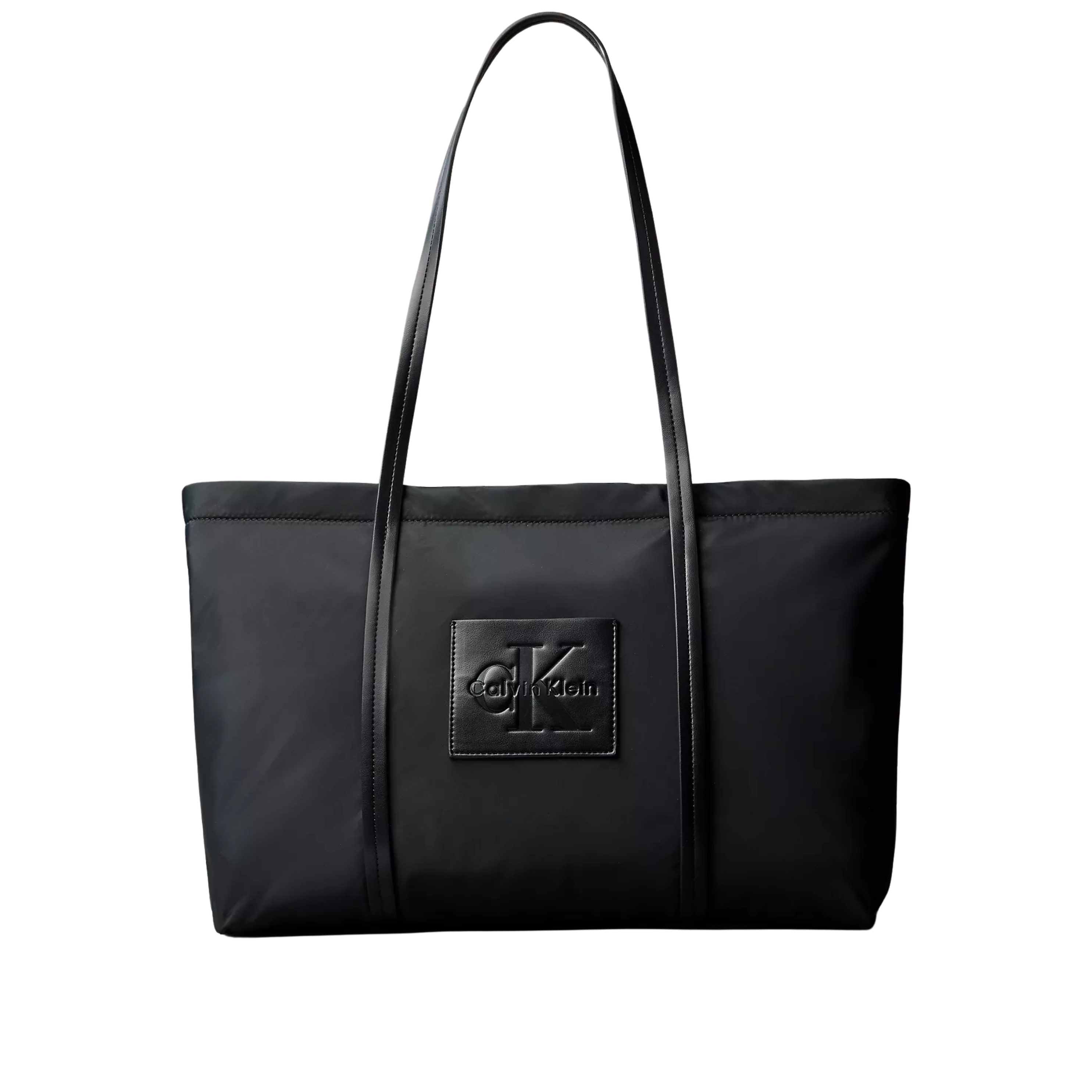 Calvin Klein Women Embossed Monologo Tote Bag - Black