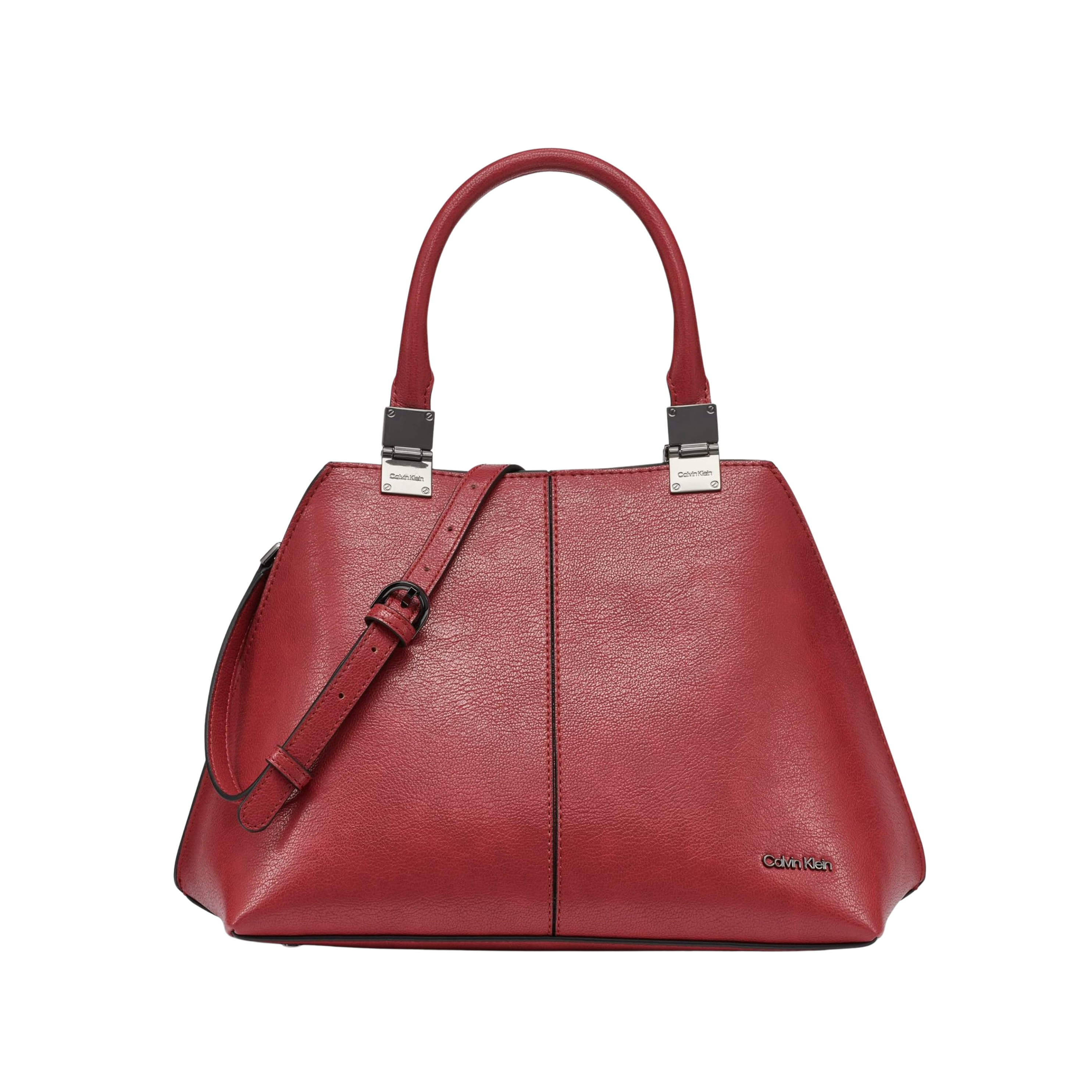 Calvin Klein Women Granite Geometric Satchel Bag - Cranberry