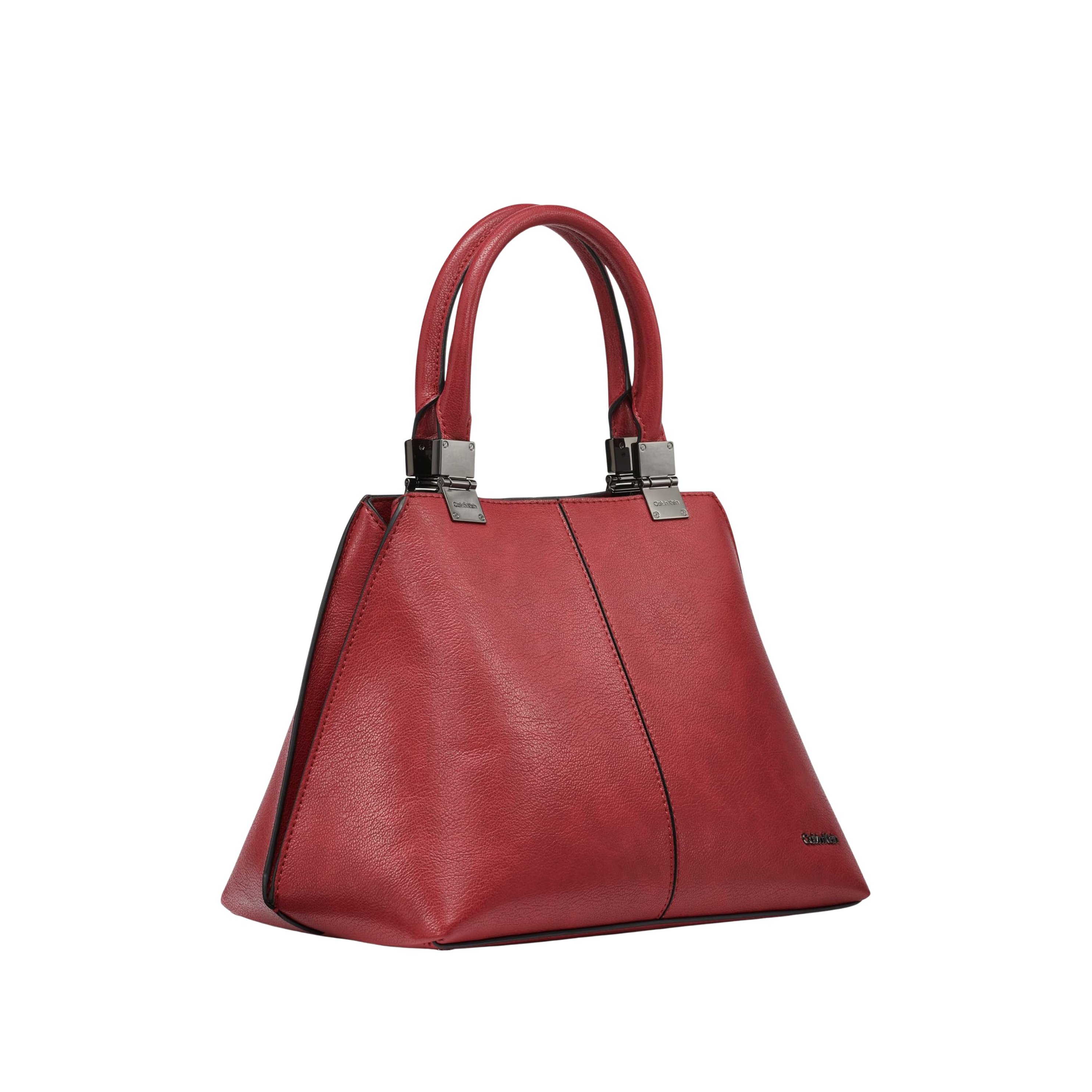 Calvin Klein Women Granite Geometric Satchel Bag - Cranberry