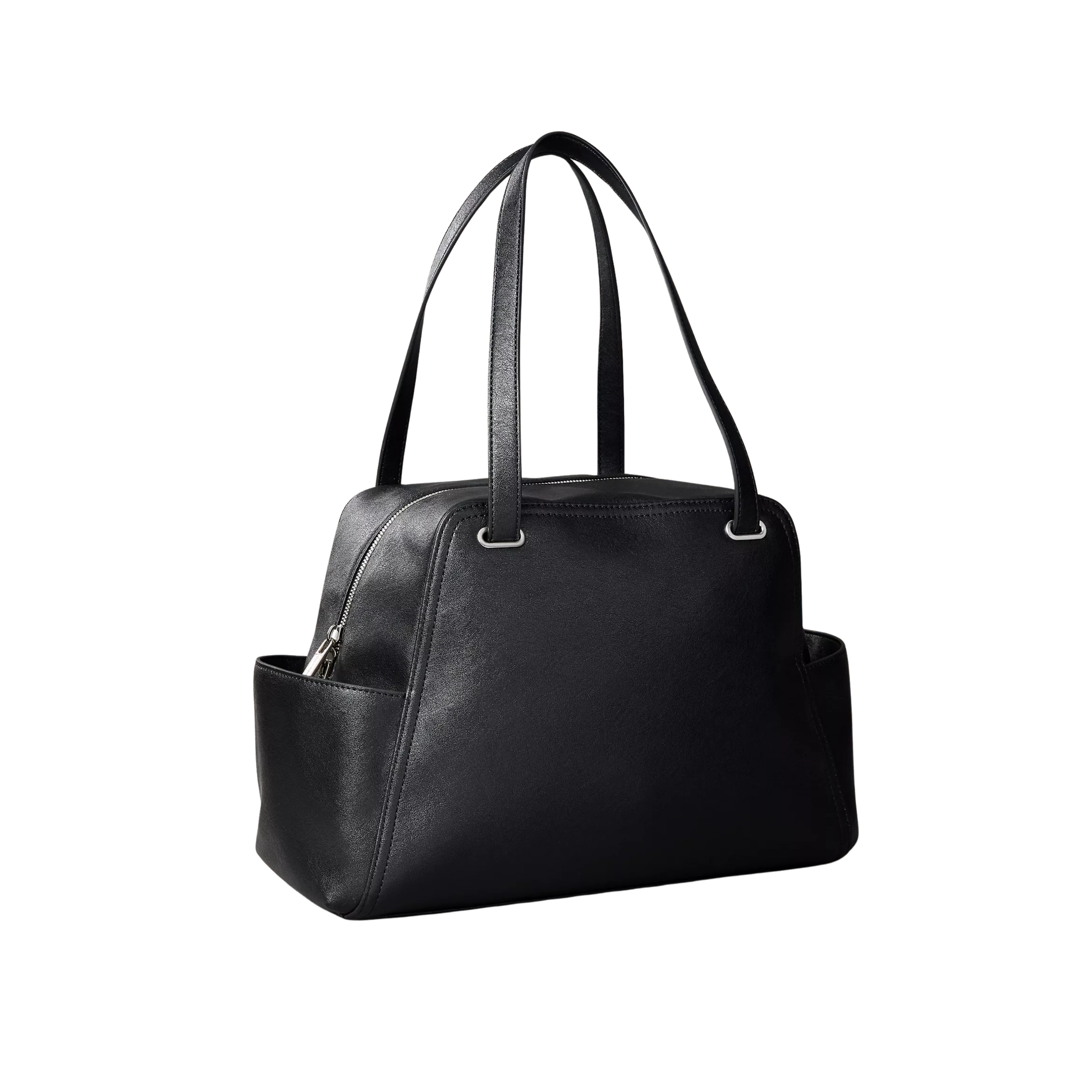 Calvin Klein Women Embossed Monologo Pocket Tote Bag - Black