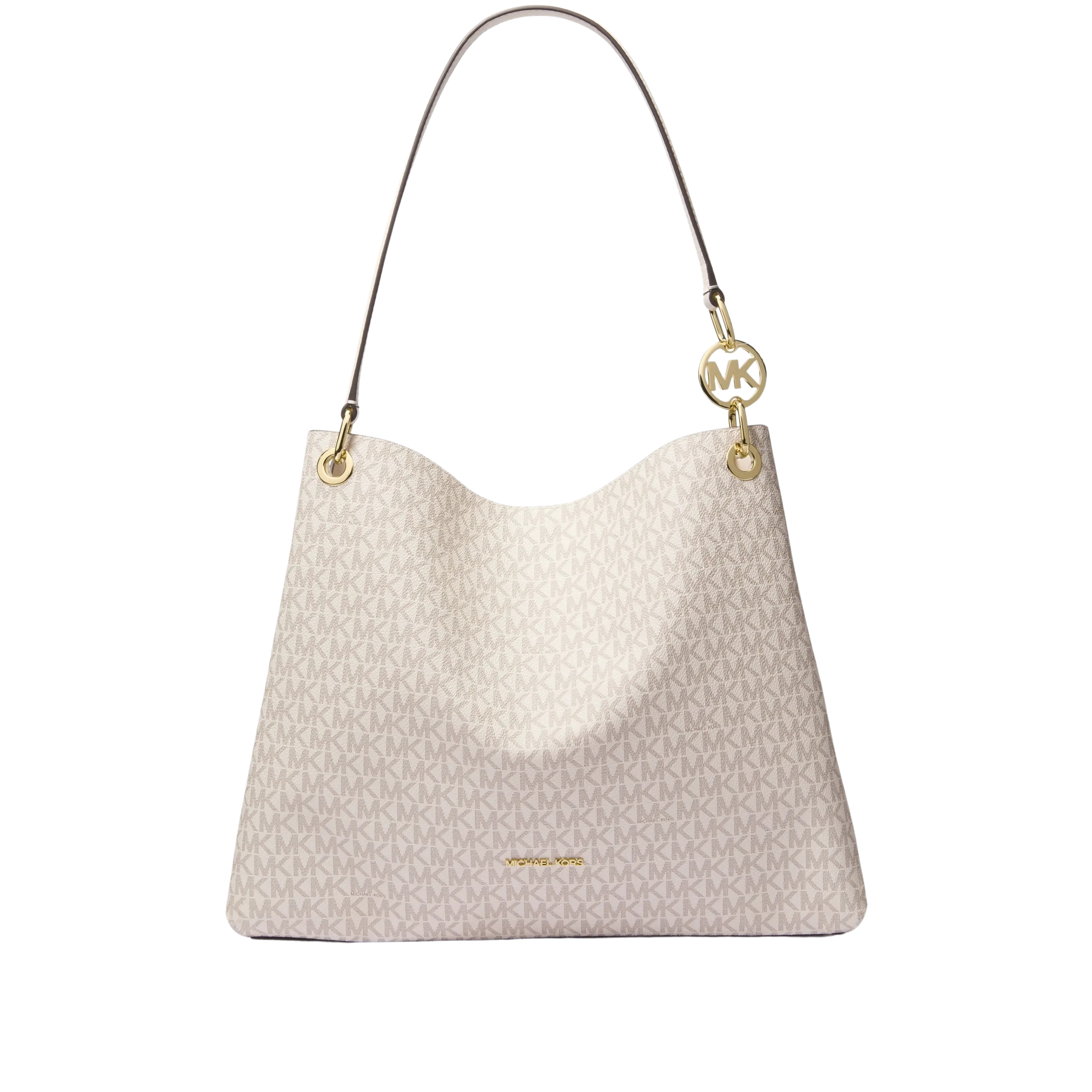 Michael Kors Women Christina Large Signature Logo Shoulder Bag - Lt Cream Multi
