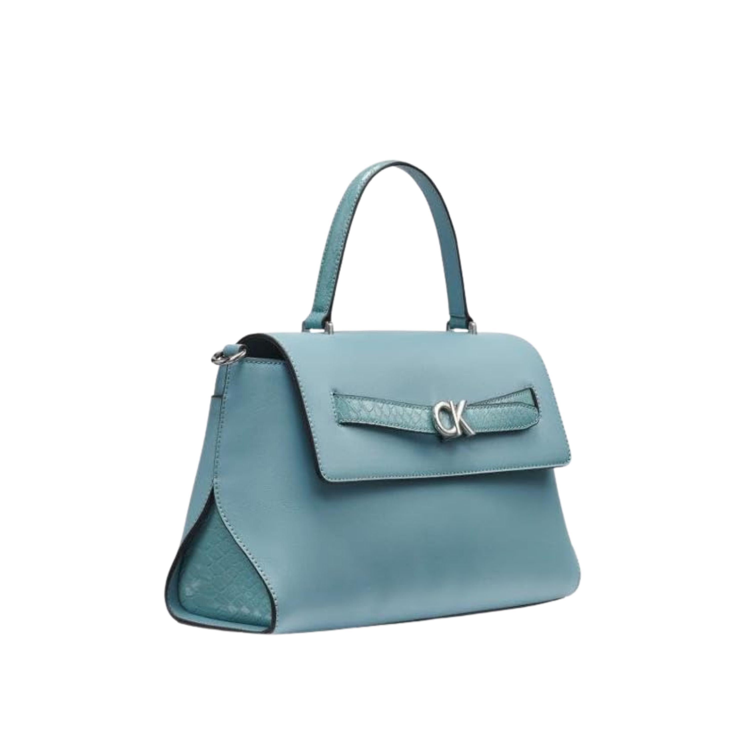 Calvin Klein Women Annalise Top Handle Satchel Bag - Steel Teal
