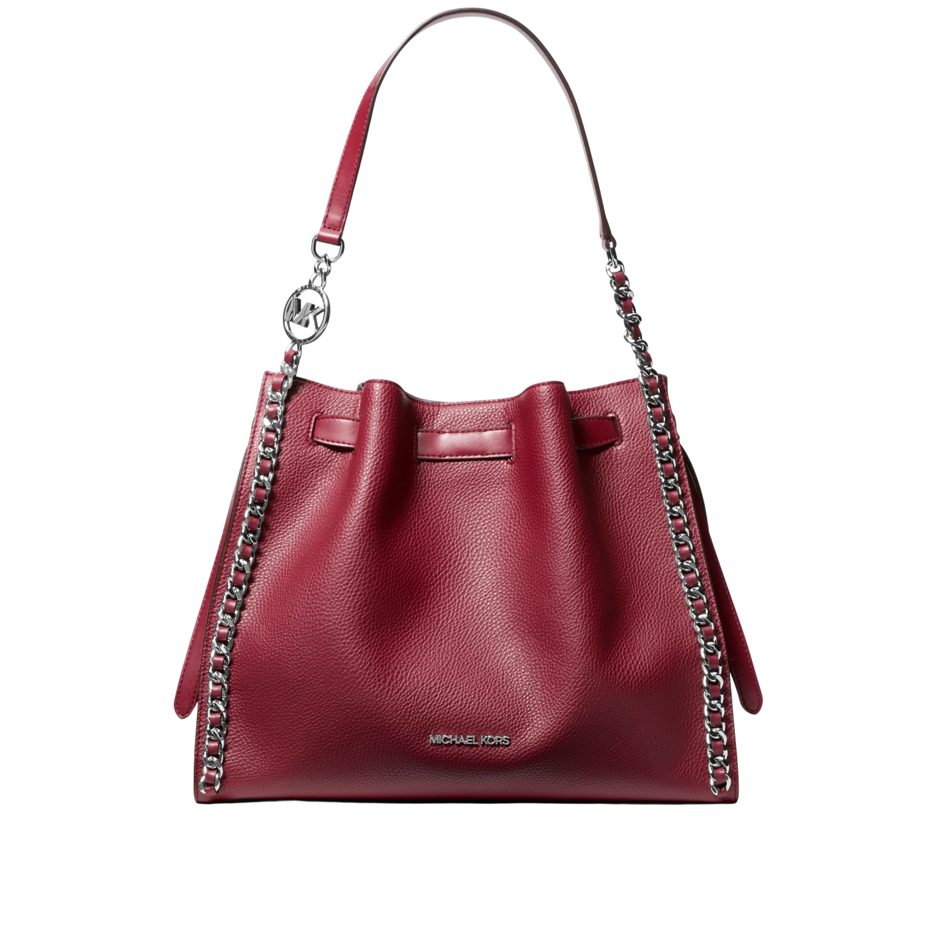 Michael Kors Women Mina Large Chain Shoulder Bag - Maroon