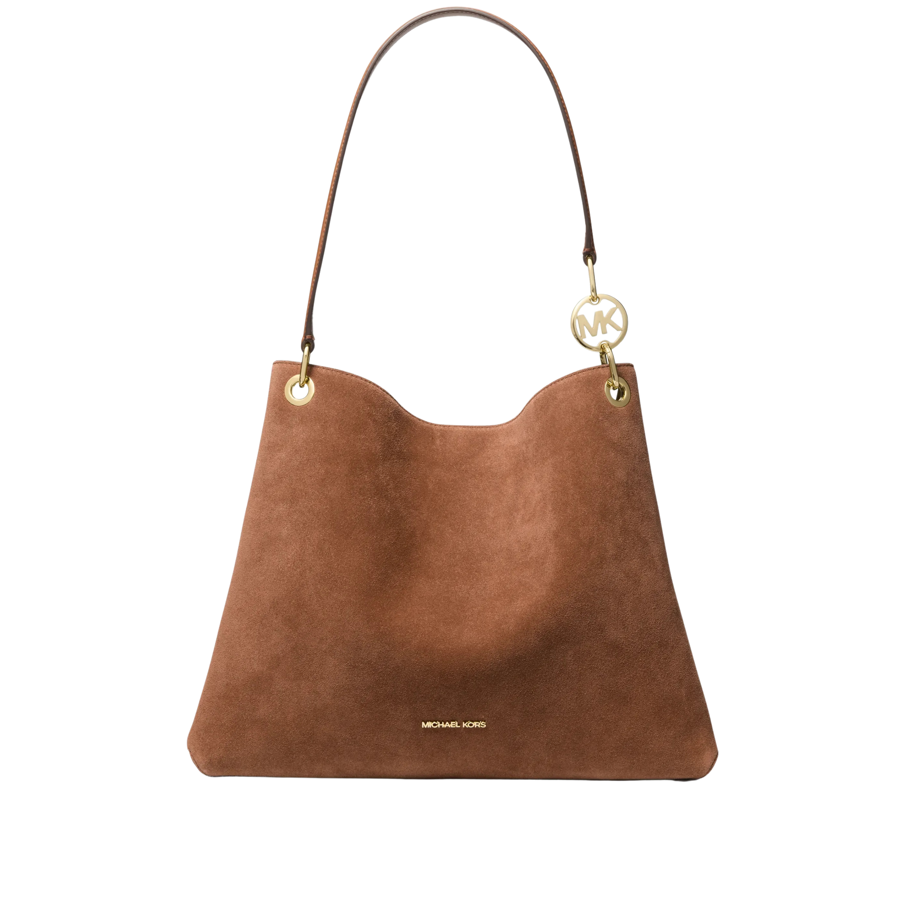 Michael Kors Women Christina Large Suede Shoulder Bag - Luggage