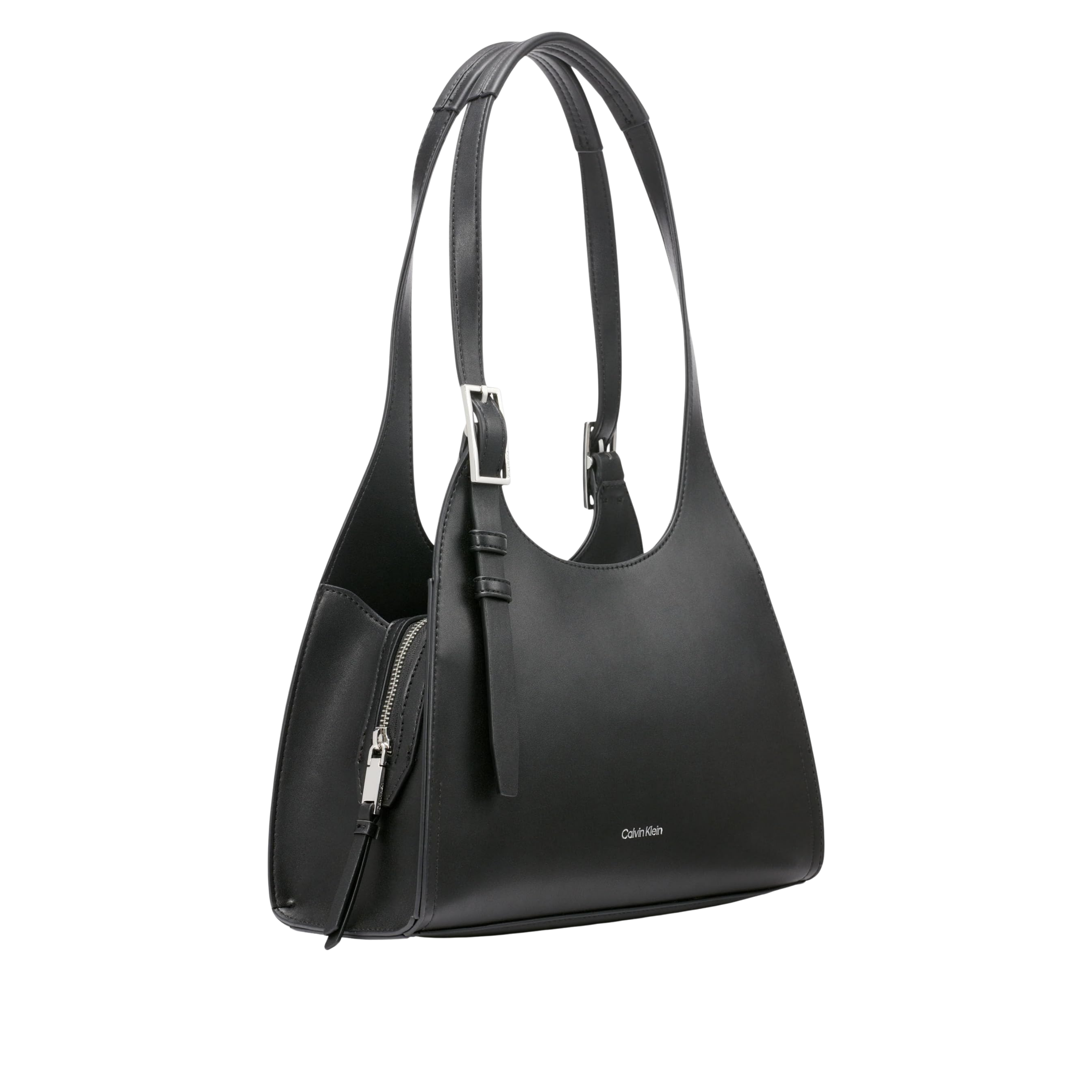 Calvin Klein Women Quill Triple Compartment Satchel Bag - Black Silver