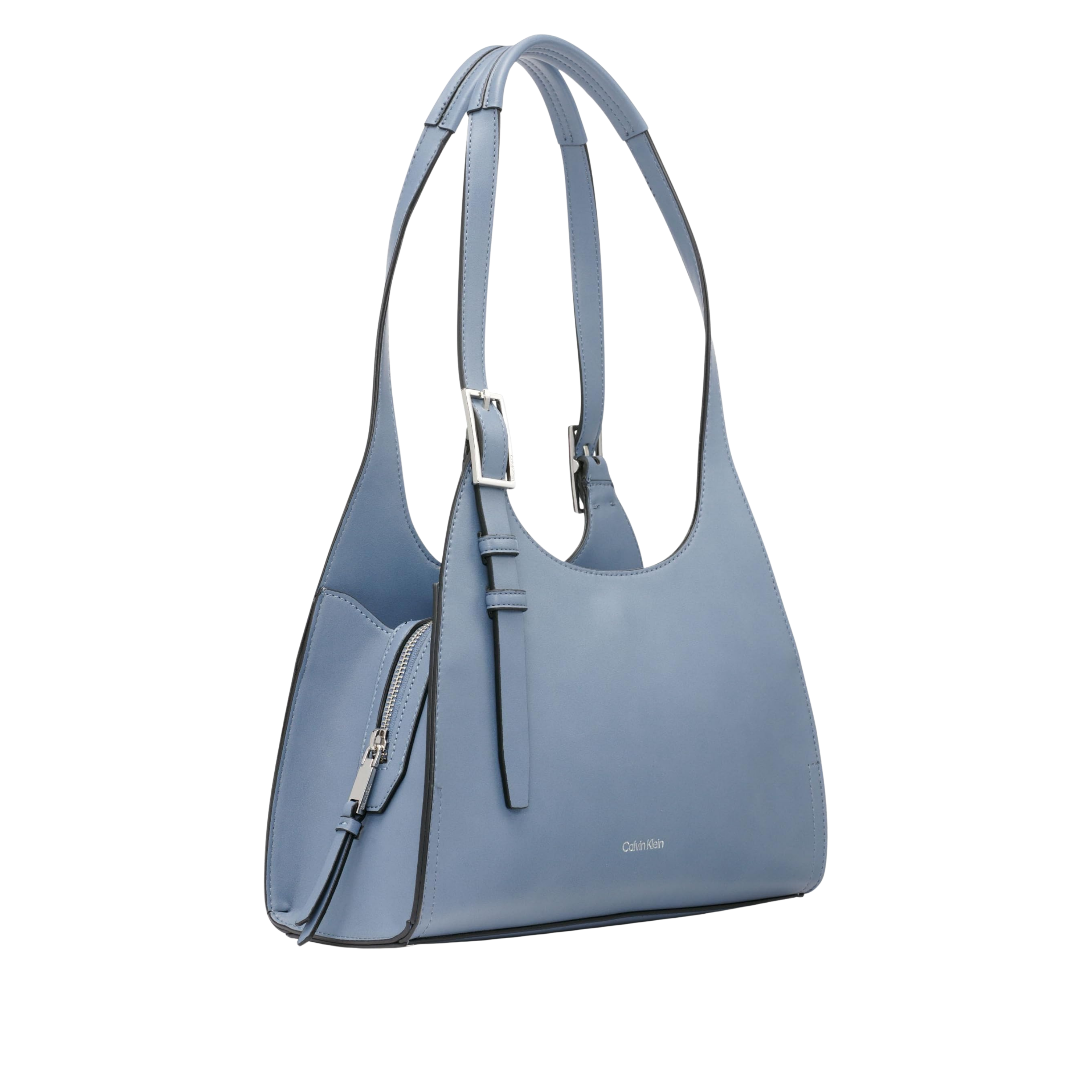 Calvin Klein Women Quill Triple Compartment Satchel Bag - Flint Stone
