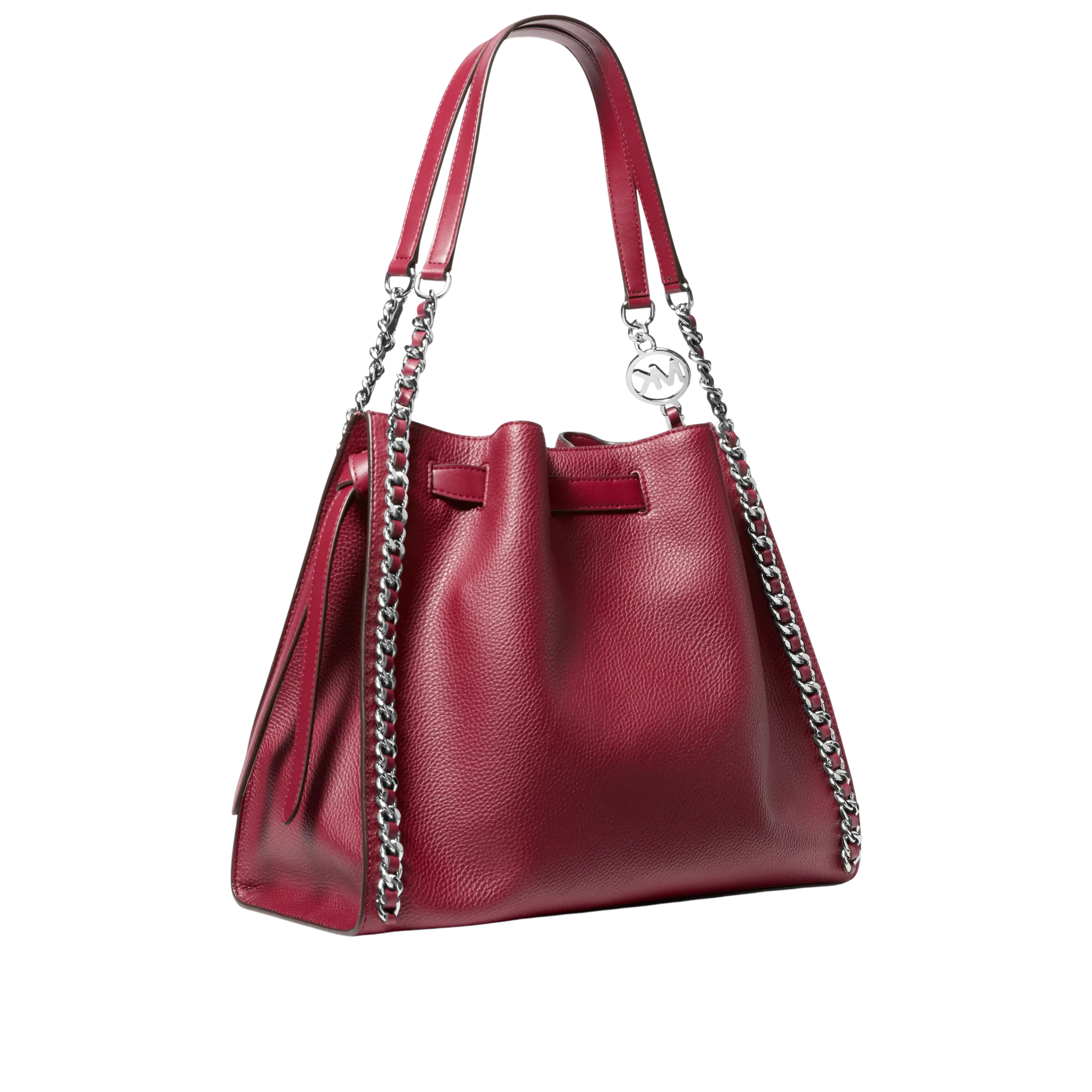 Michael Kors Women Mina Large Chain Shoulder Bag - Maroon