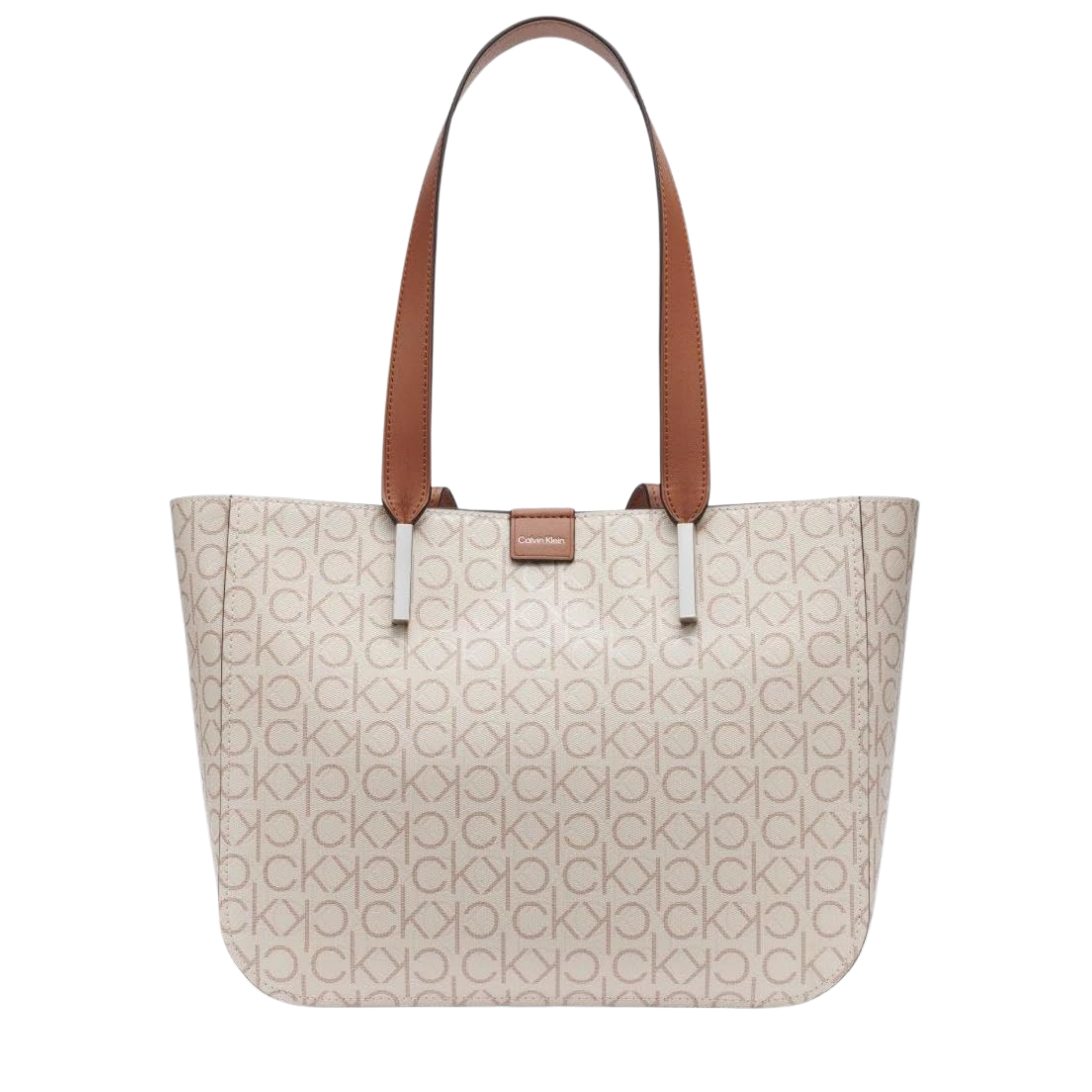 Calvin Klein Women Audrey East West Tote Bag - Vanilla Khaki Caramel