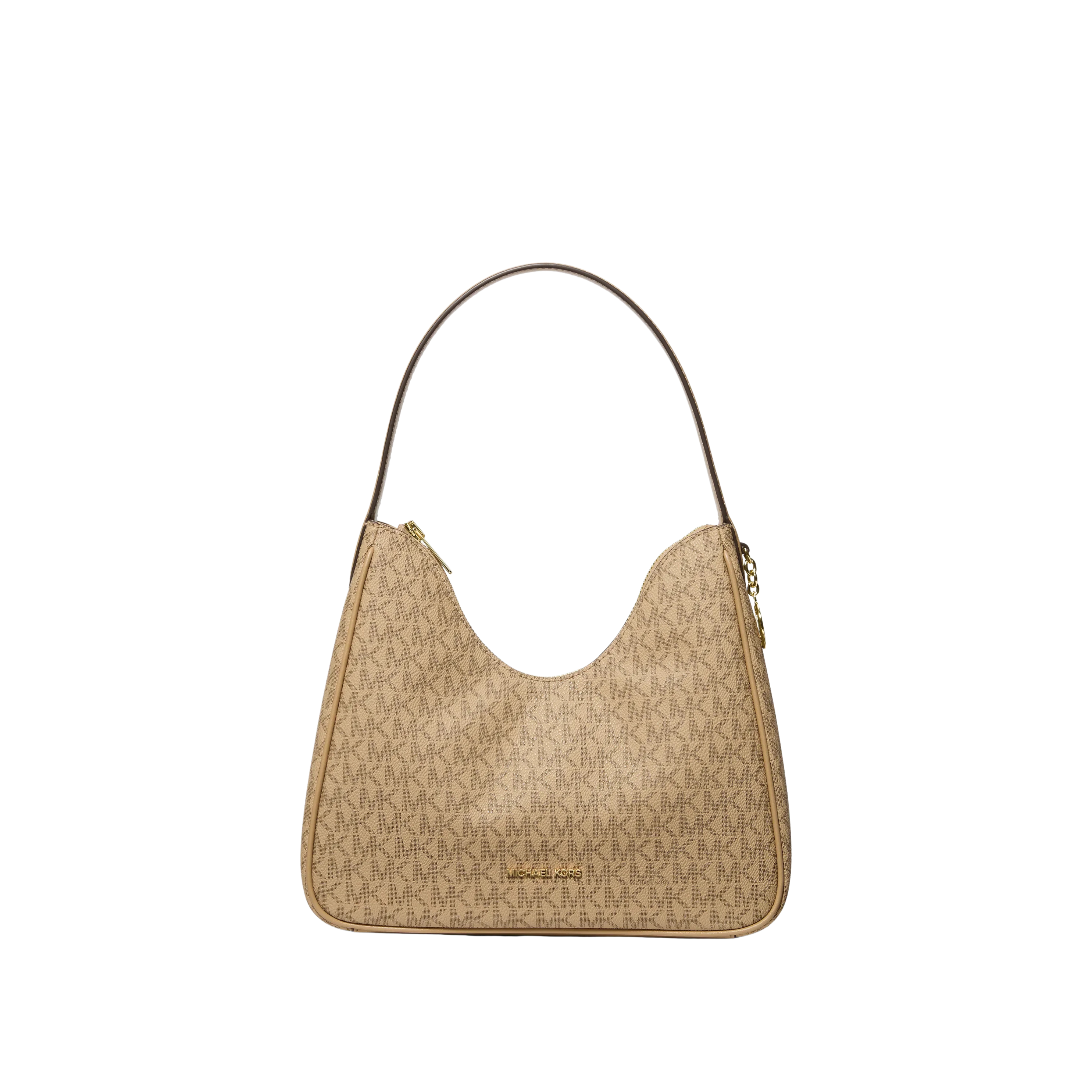 Michael Kors Women Nayla Small Signature Logo Hobo Shoulder Bag - Camel