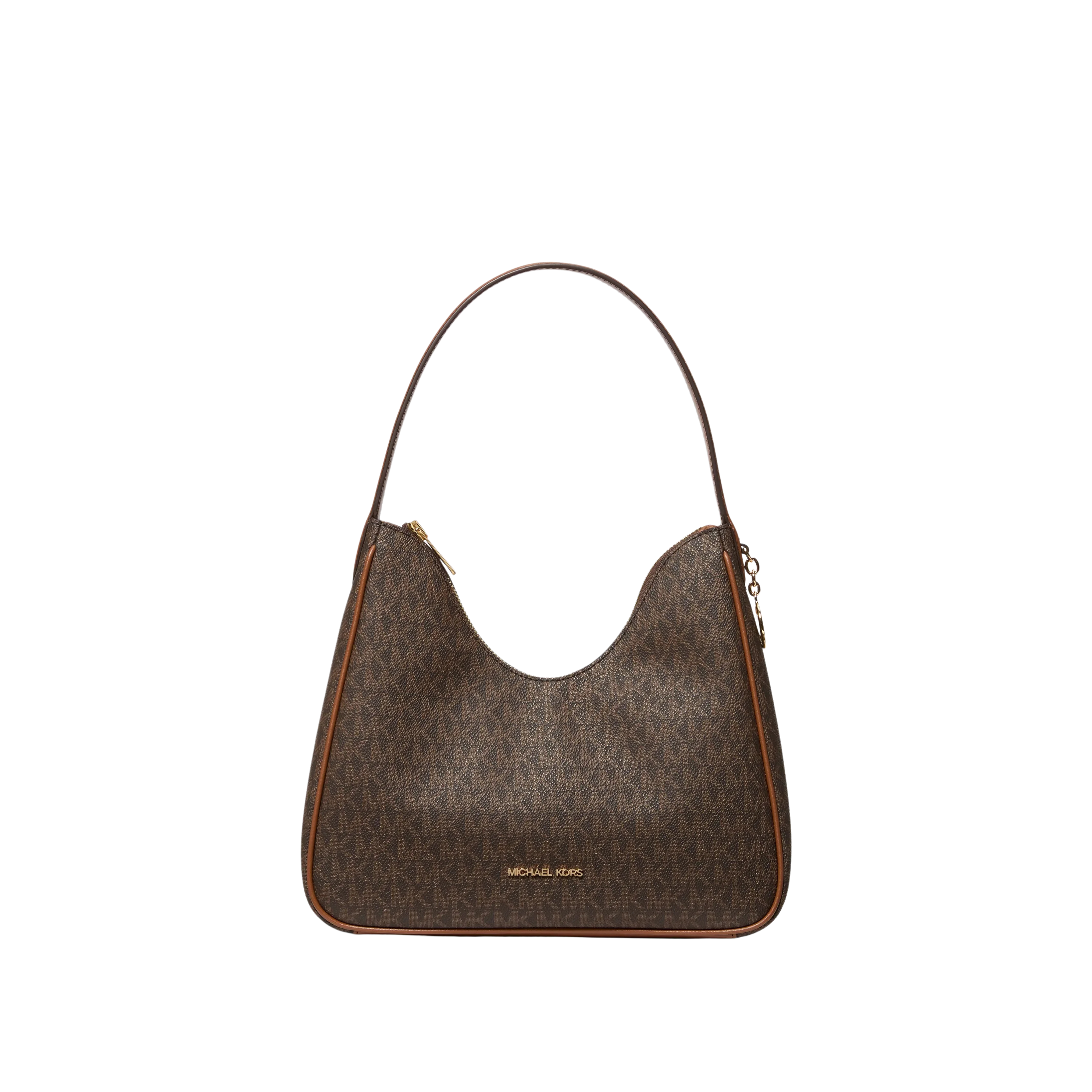 Michael Kors Women Nayla Small Signature Logo Hobo Shoulder Bag - Brown