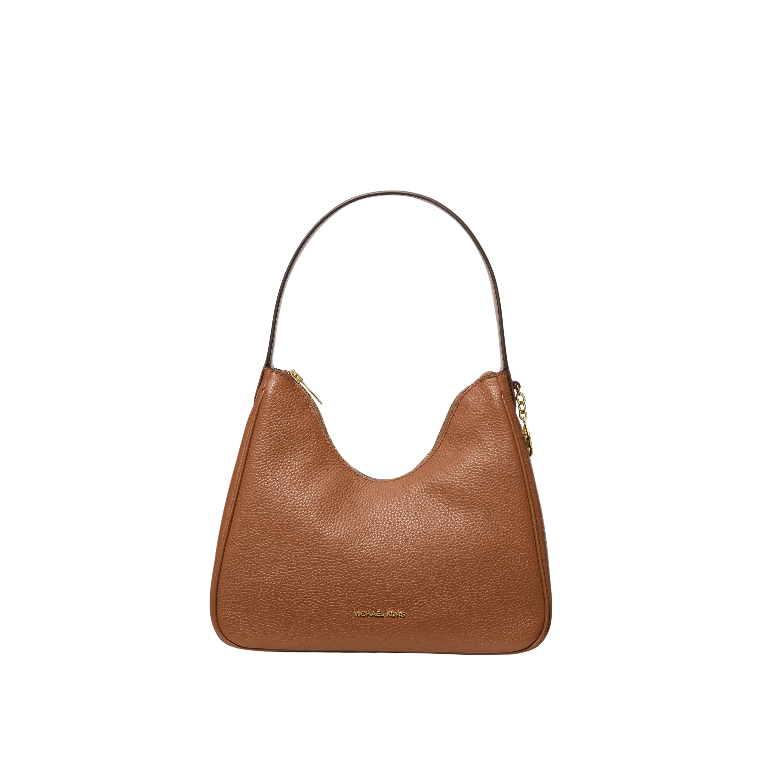 Michael Kors Women Nayla Small Pebbled Leather Hobo Shoulder Bag - Luggage