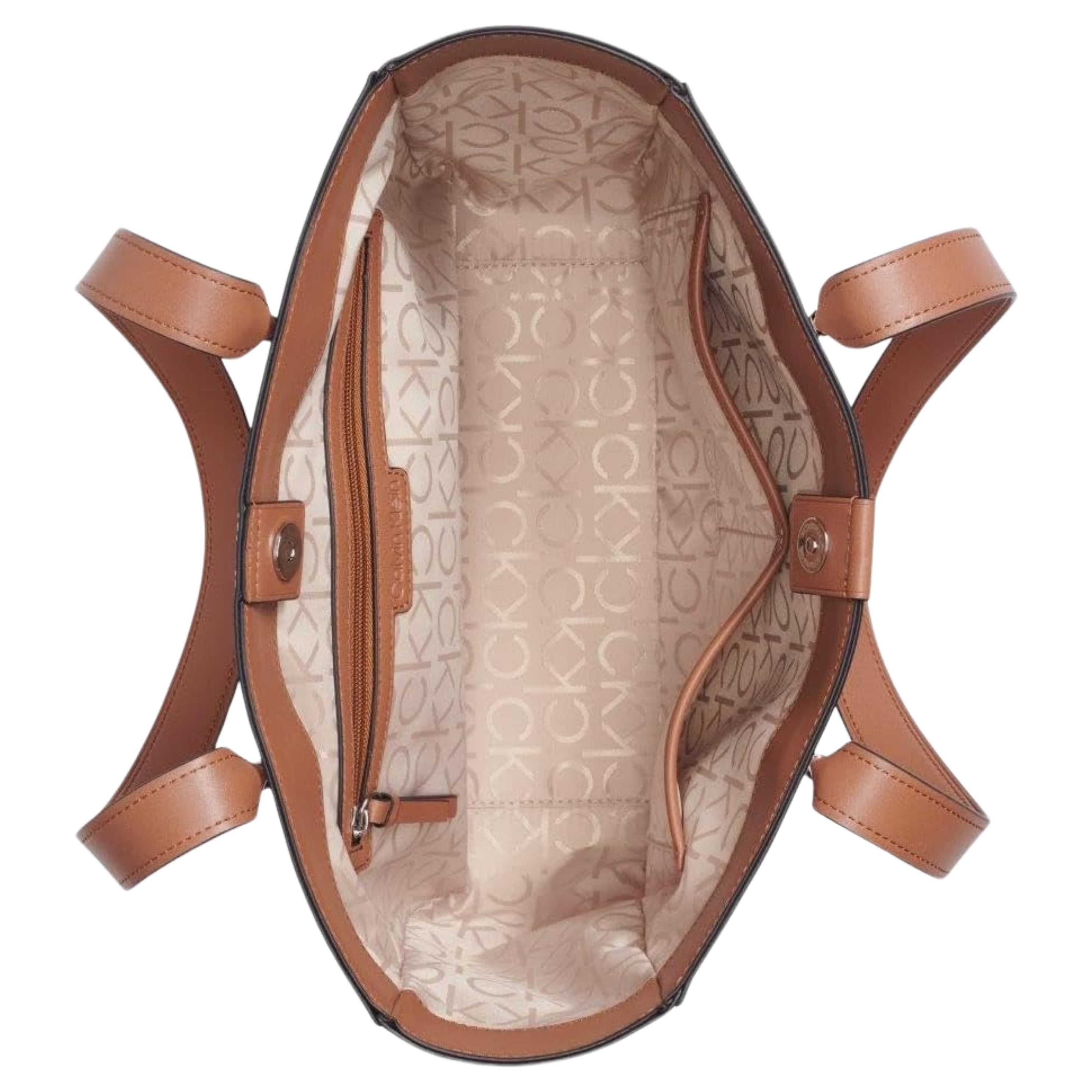 Calvin Klein Women Audrey East West Tote Bag - Vanilla Khaki Caramel