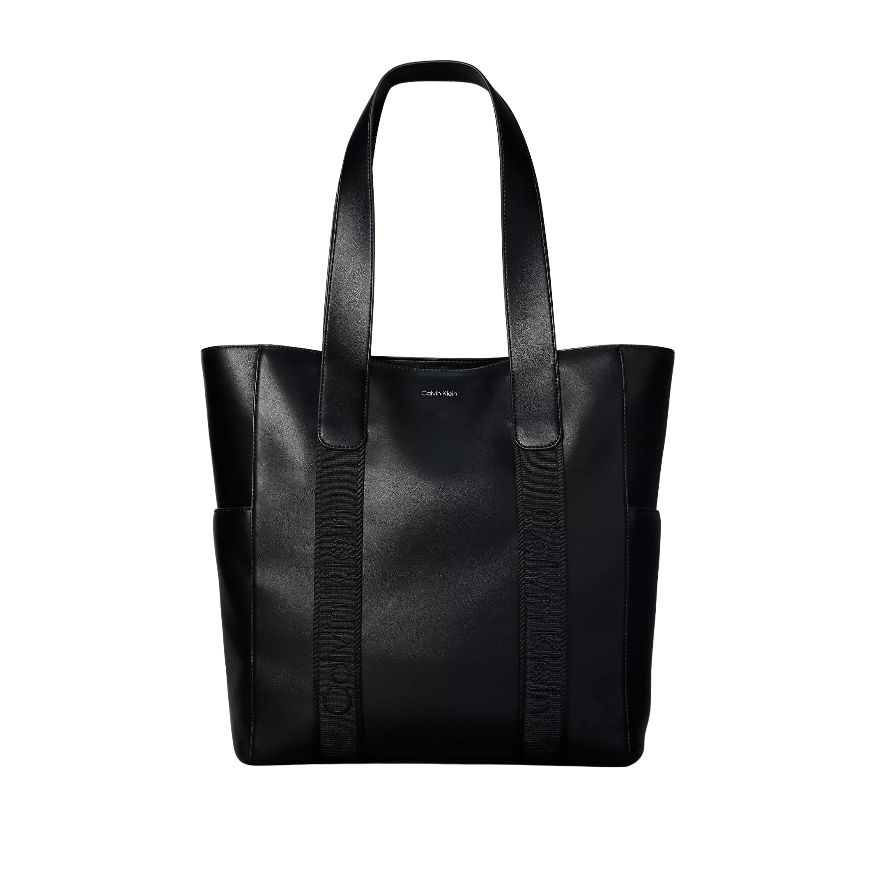 Calvin Klein Women Logo Webbing Strap Tote Bag - Black