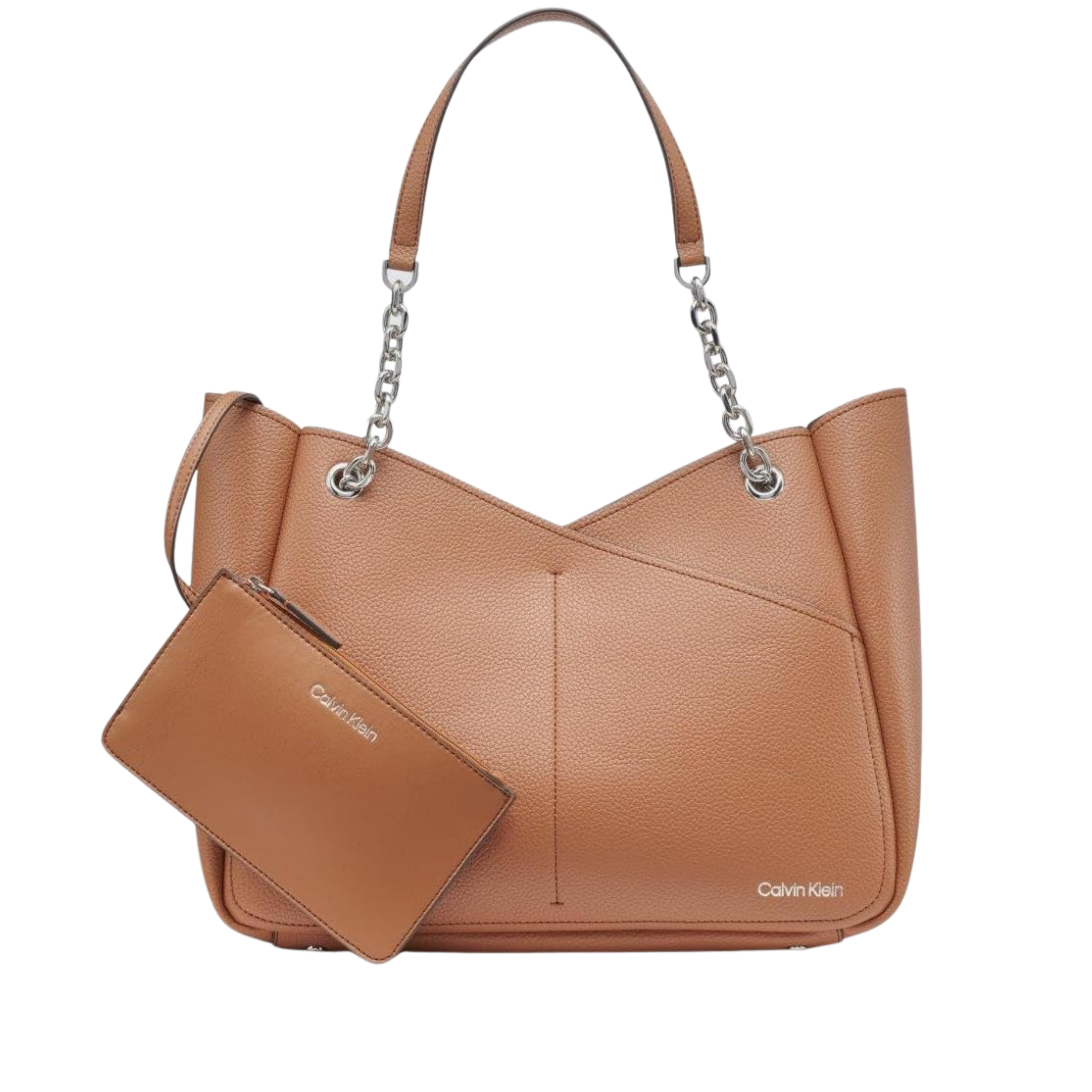 Calvin Klein Women Zoe Chain Tote Bag - Caramel