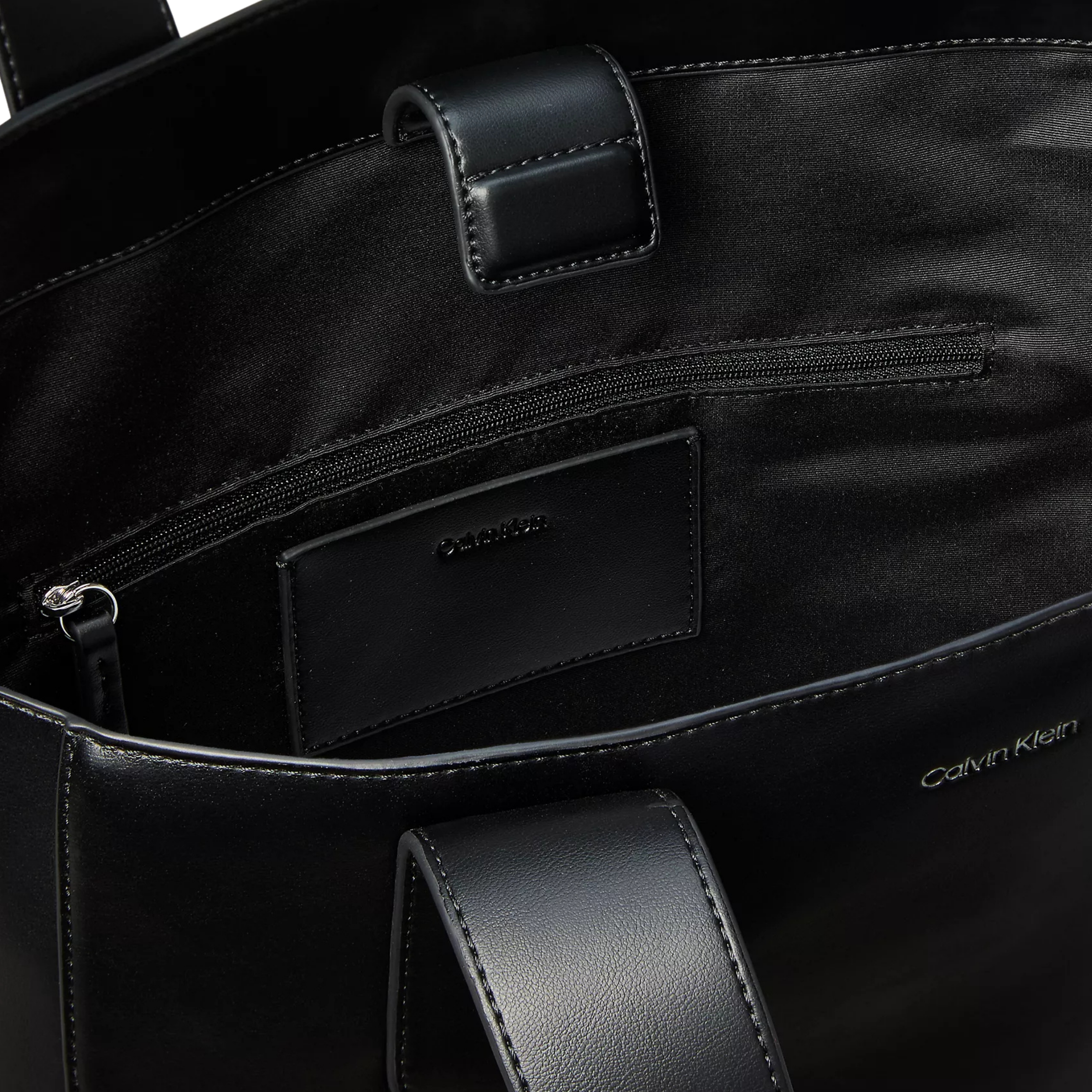 Calvin Klein Women Logo Webbing Strap Tote Bag - Black
