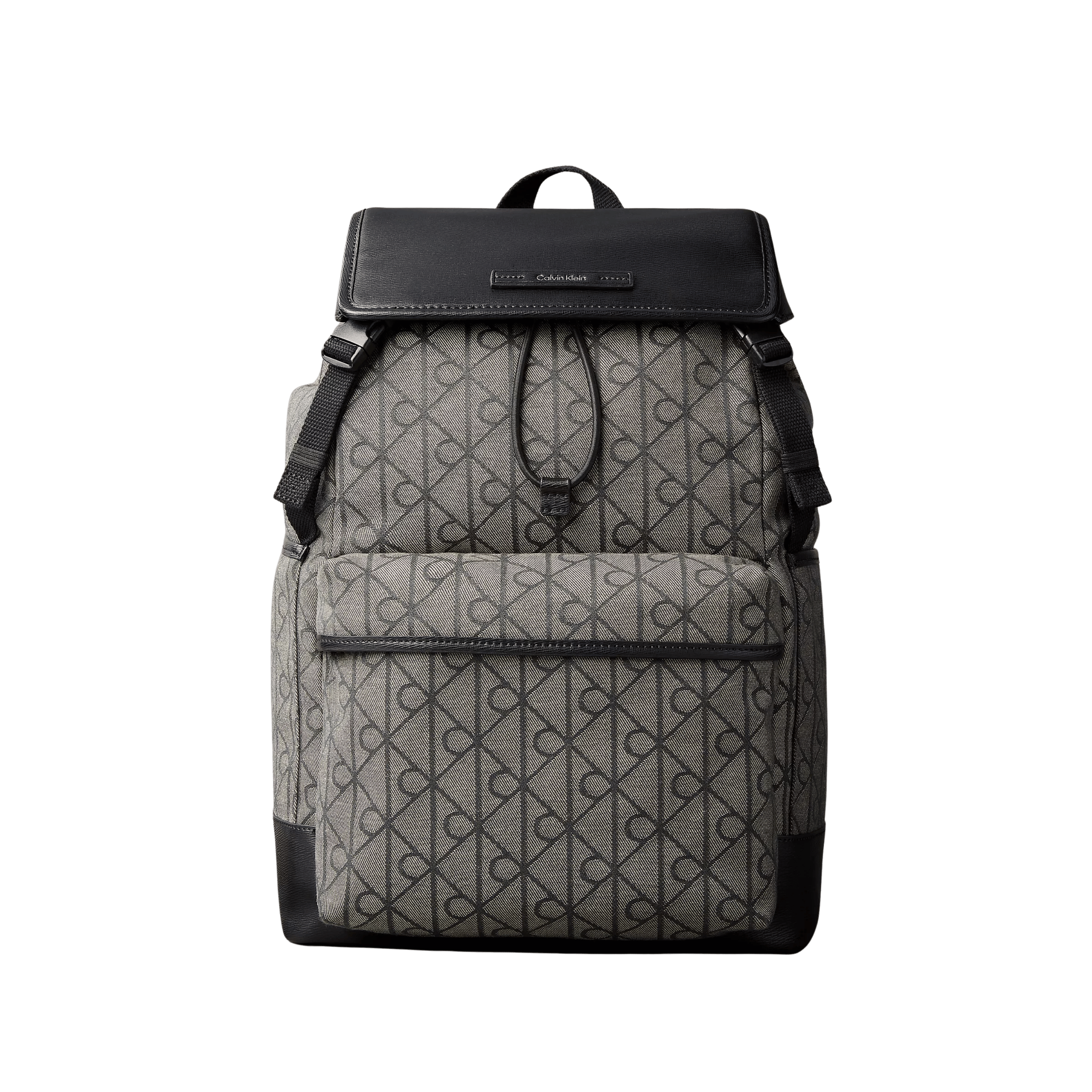 Calvin Klein Men Emblem Jacquard Backpack - Lotus Beige Black Aop