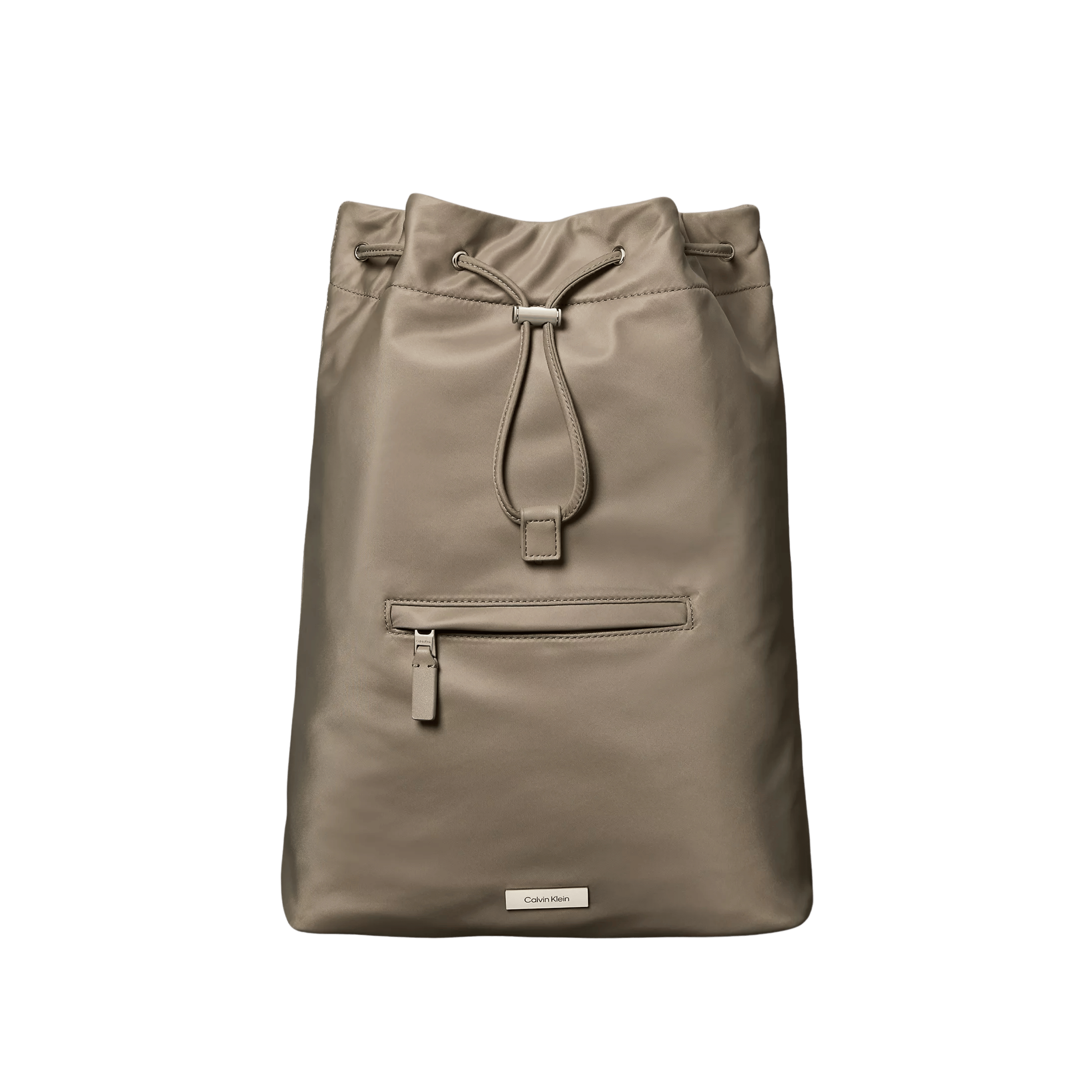 Calvin Klein Men Matte Nylon Drawstring Backpack - Desert Taupe