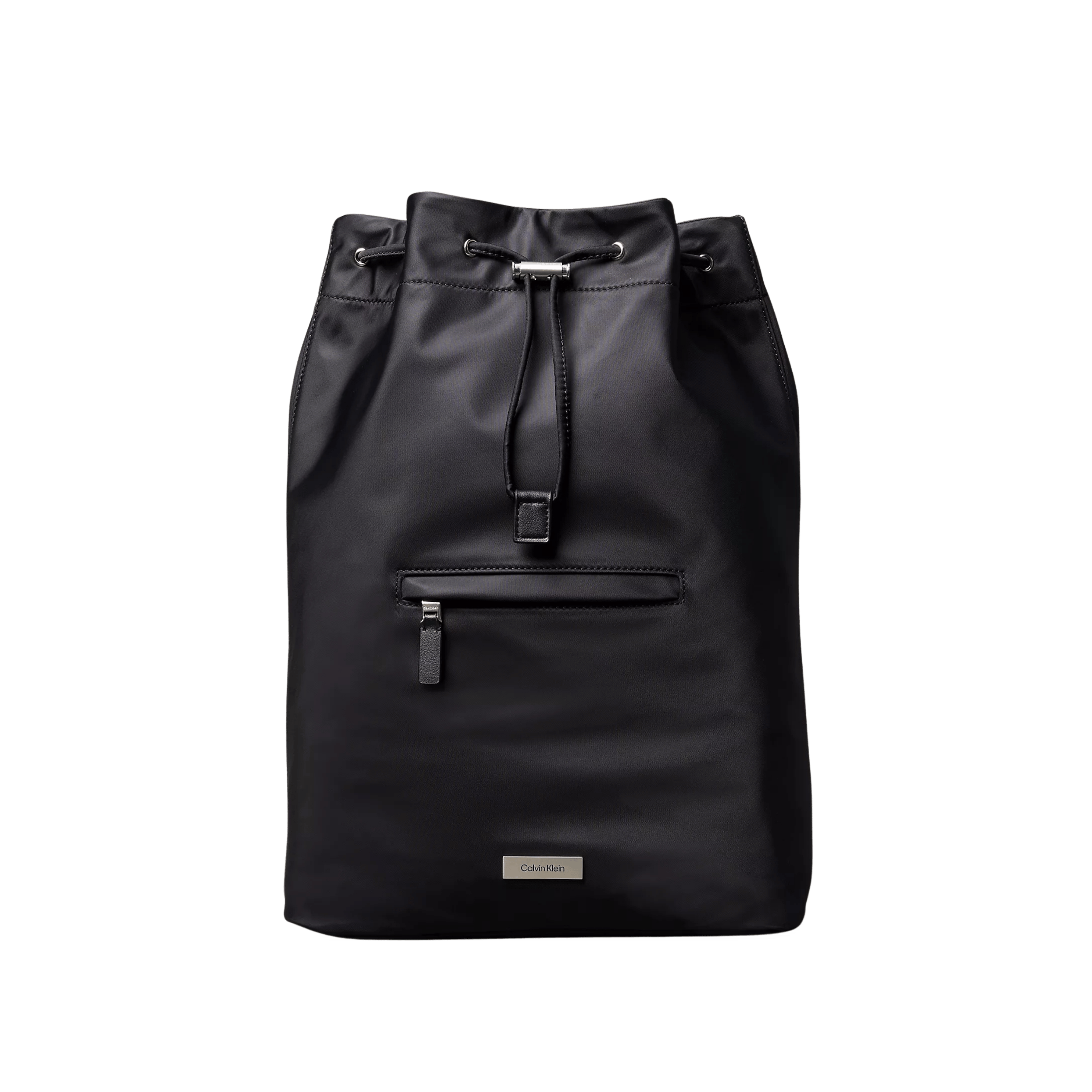 Calvin Klein Men Matte Nylon Drawstring Backpack - Black