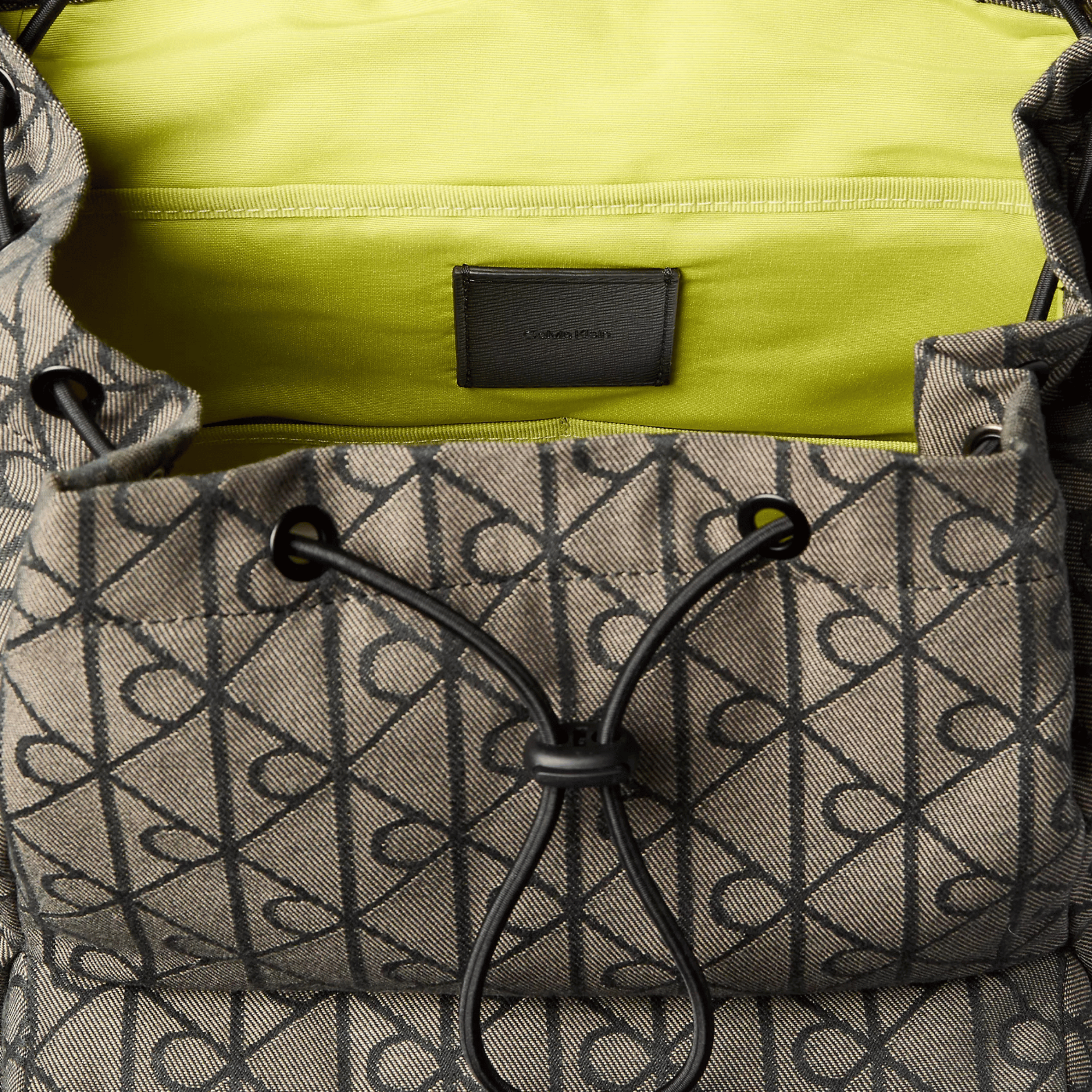 Calvin Klein Men Emblem Jacquard Backpack - Lotus Beige Black Aop
