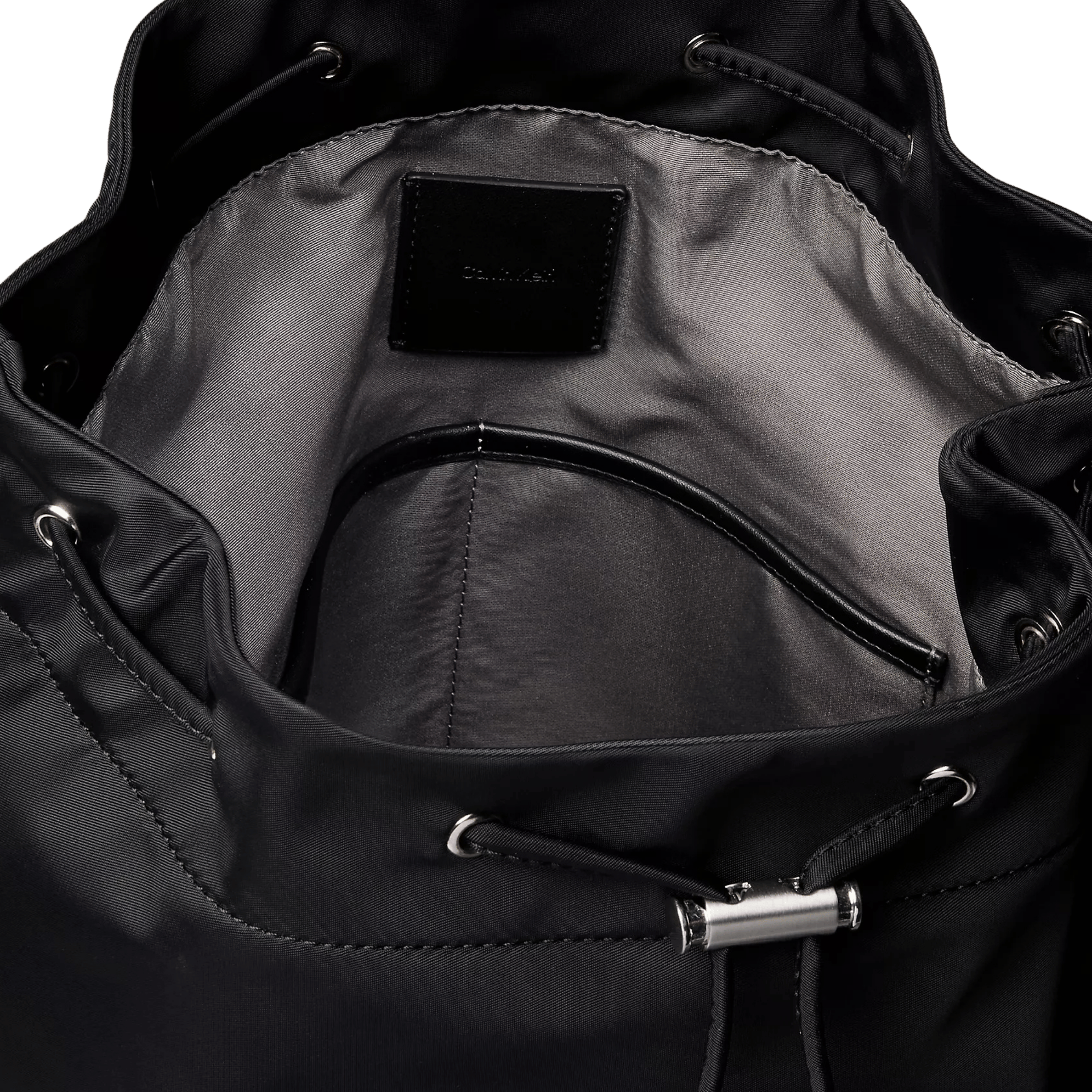 Calvin Klein Men Matte Nylon Drawstring Backpack - Black