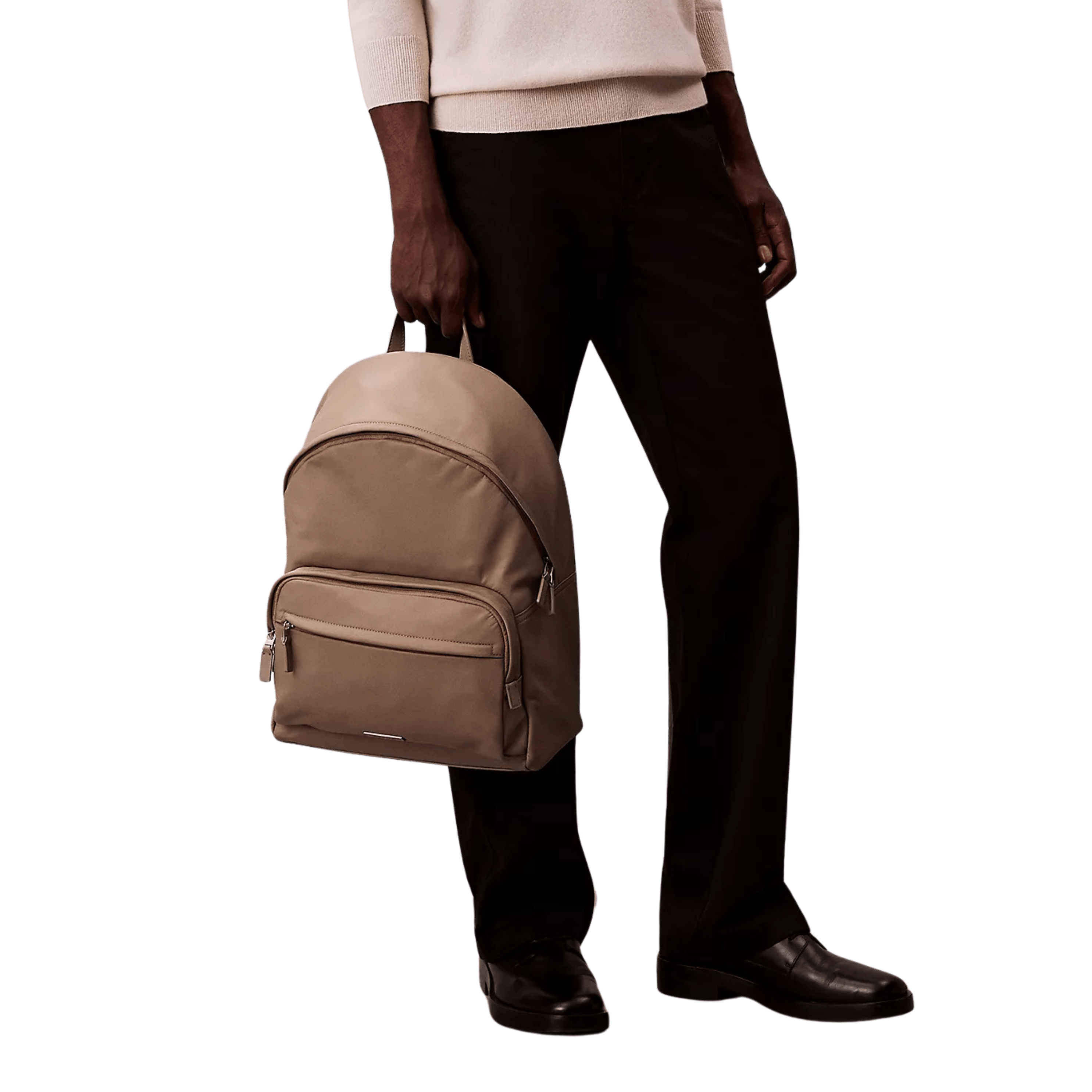 Calvin Klein Men Matte Nylon Backpack - Desert Taupe