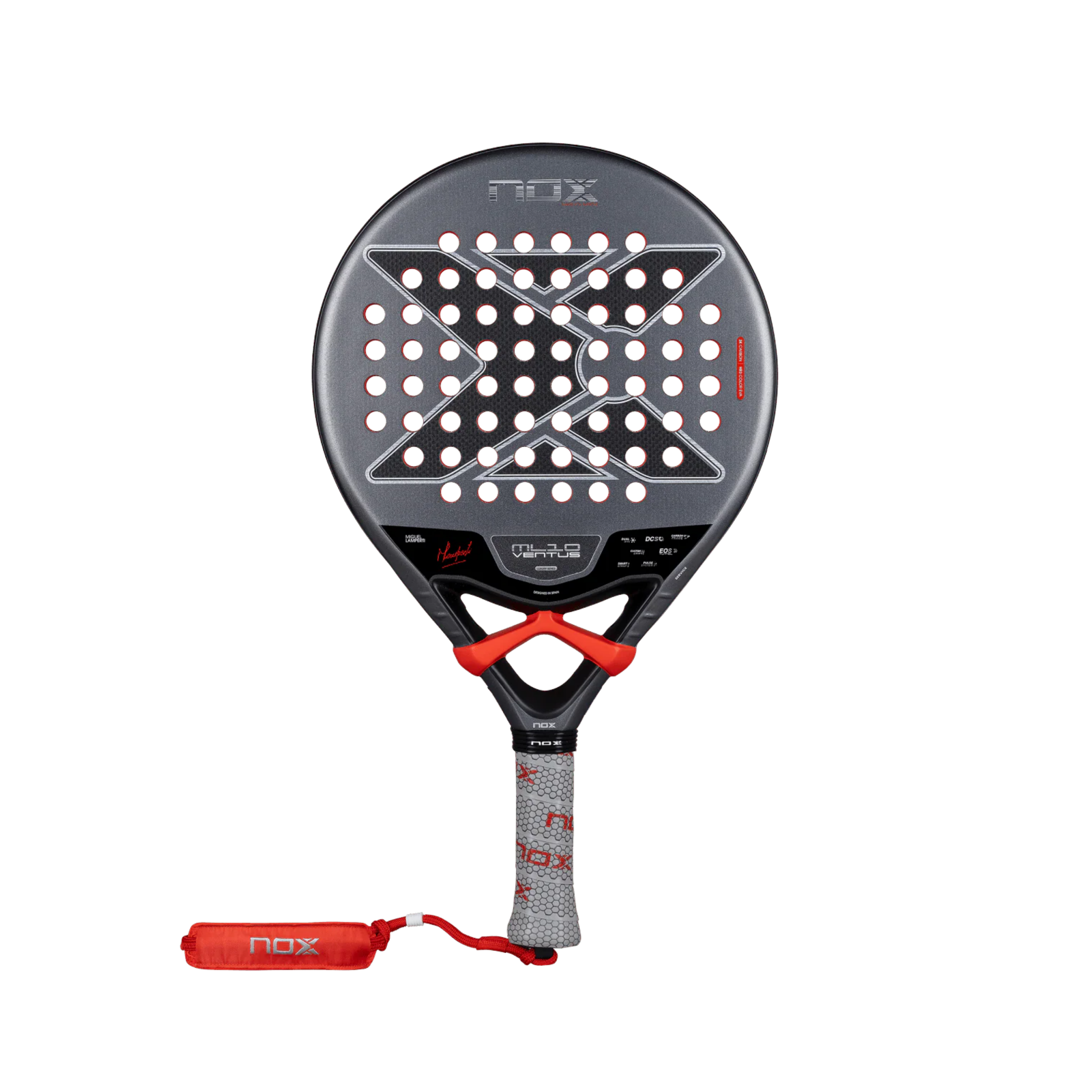 Nox ML10 Ventus Control 3K Padel Racket - Black Silver