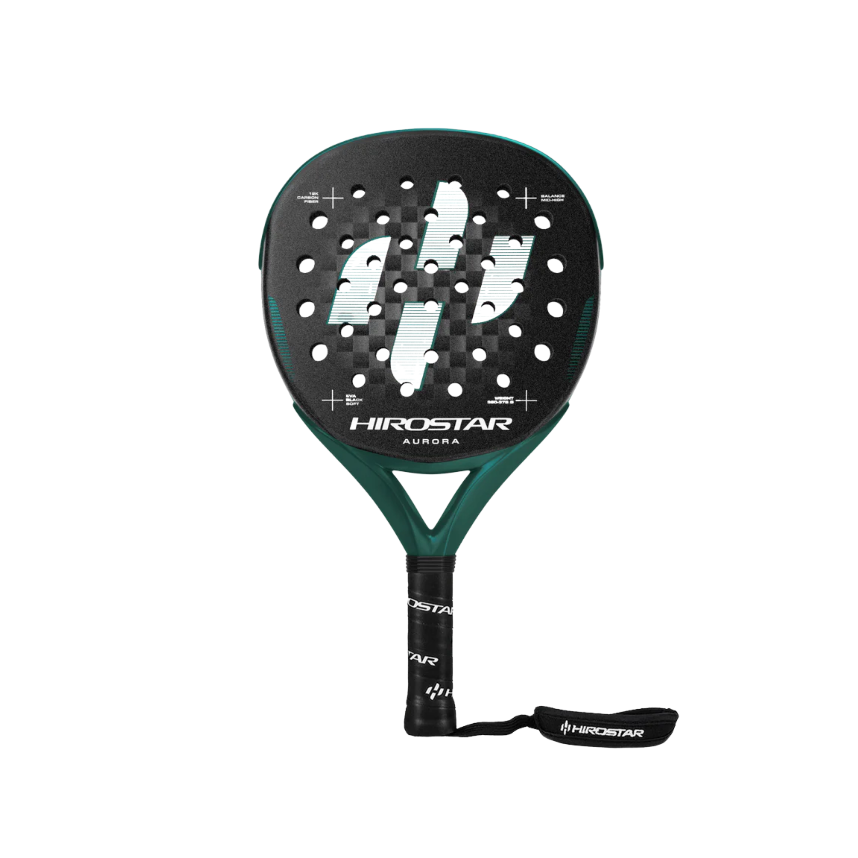 Hirostar Aurora 2026 Padel Racket - Black Green White