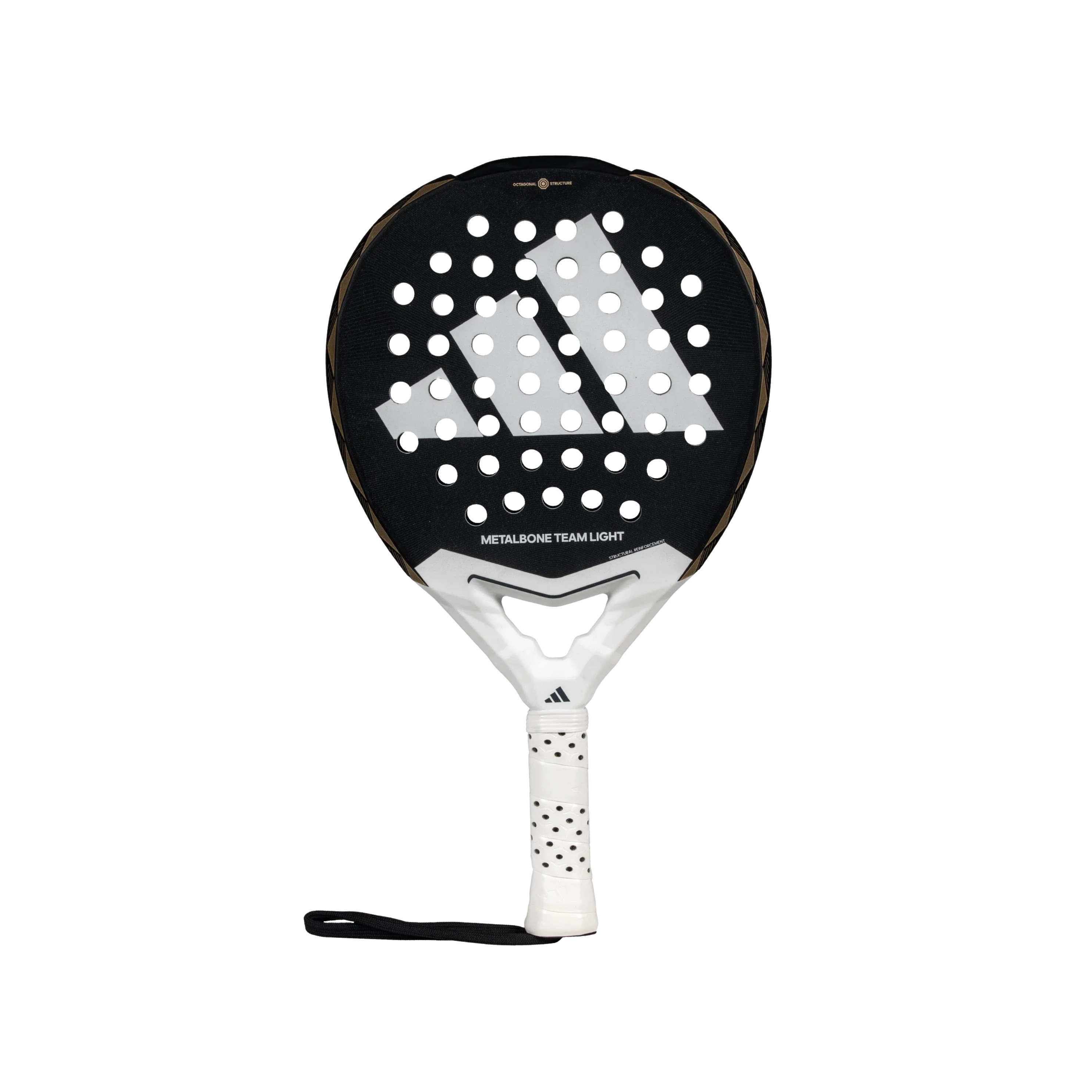 Adidas Metalbone Team Light 3.4 2025 Padel Racket - Black White Gold rose