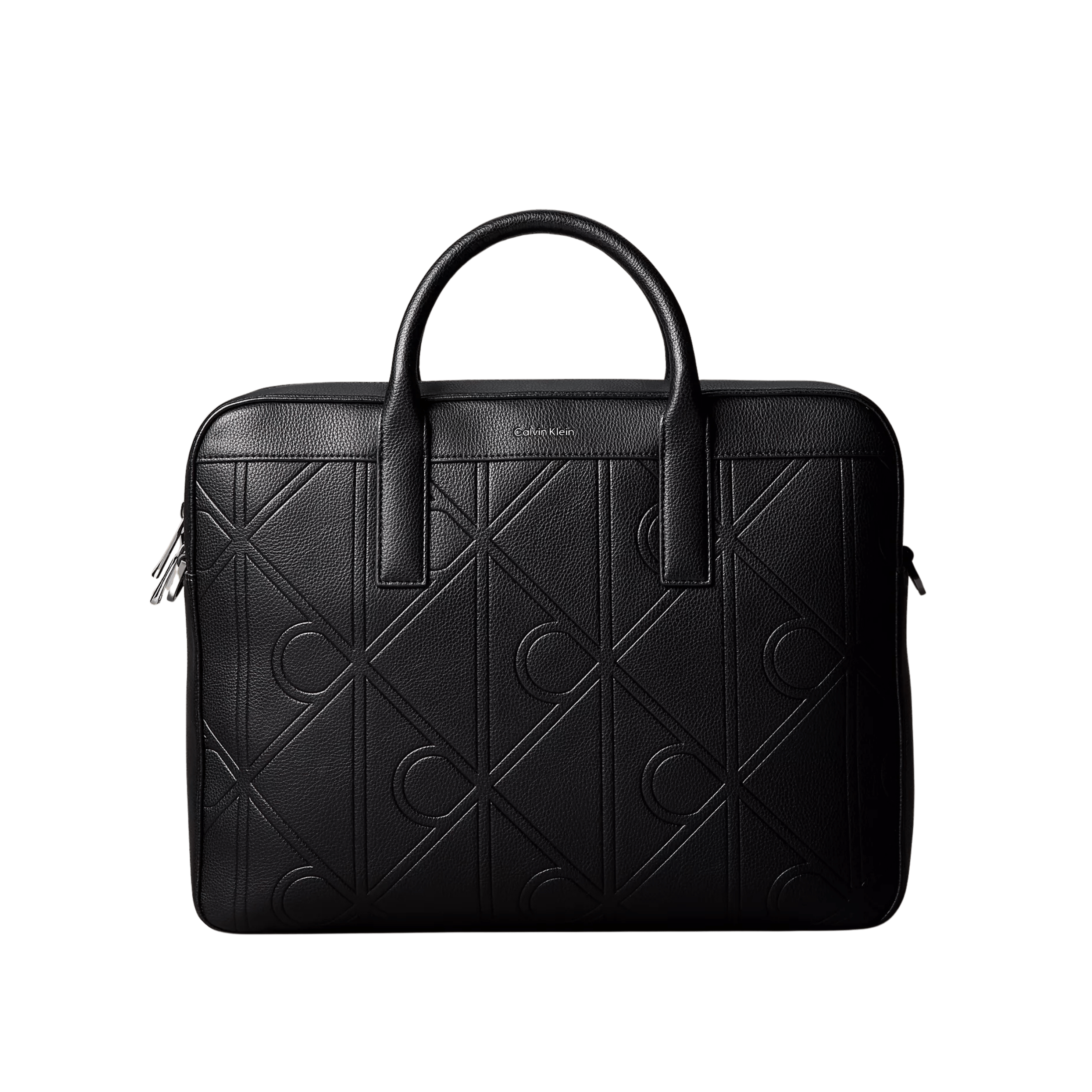 Calvin Klein Men Embossed Emblem Logo Commuter Bag - Black