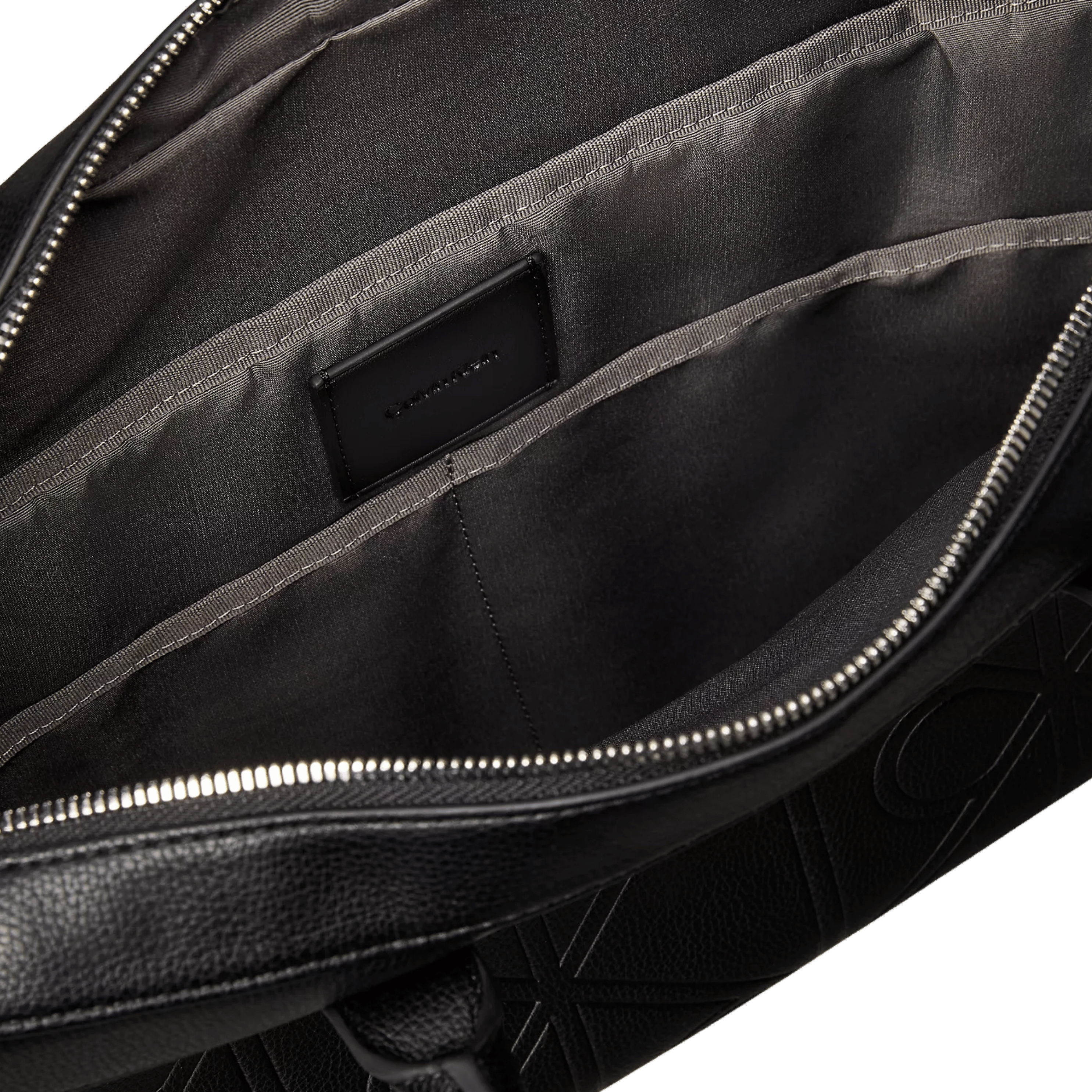 Calvin Klein Men Embossed Emblem Logo Commuter Bag - Black