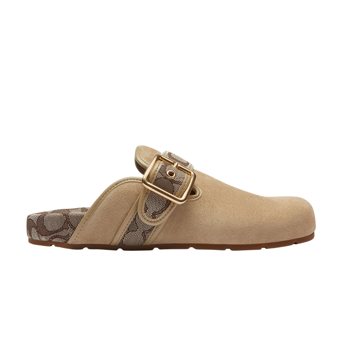 Coach Women's Archival Buckle Clog - Suede Oat