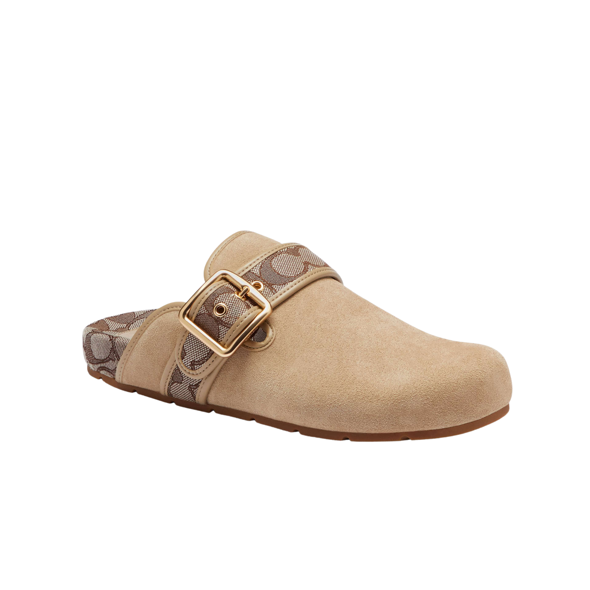 Coach Women's Archival Buckle Clog - Suede Oat