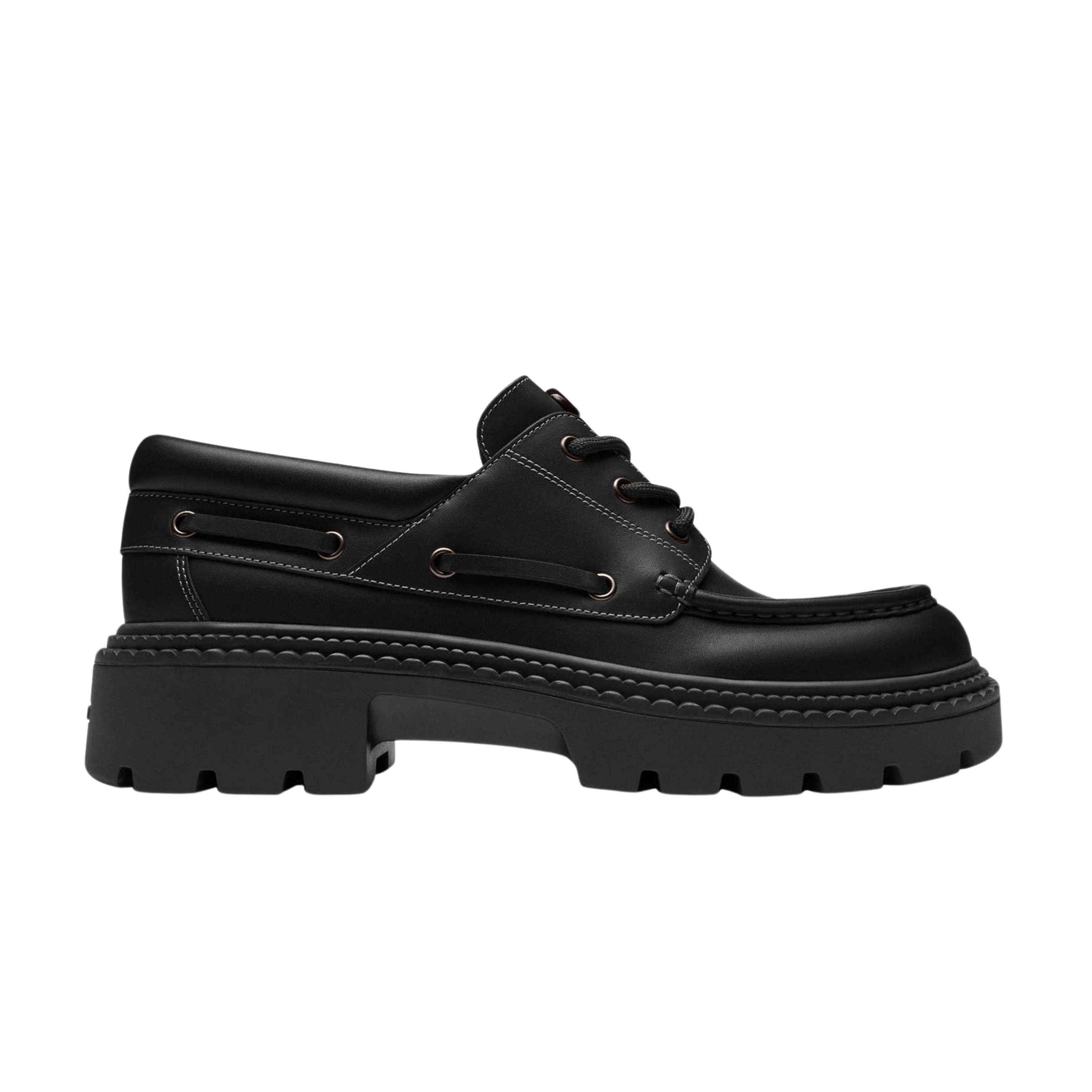 Coach Men's Lug Sole Boat - Black