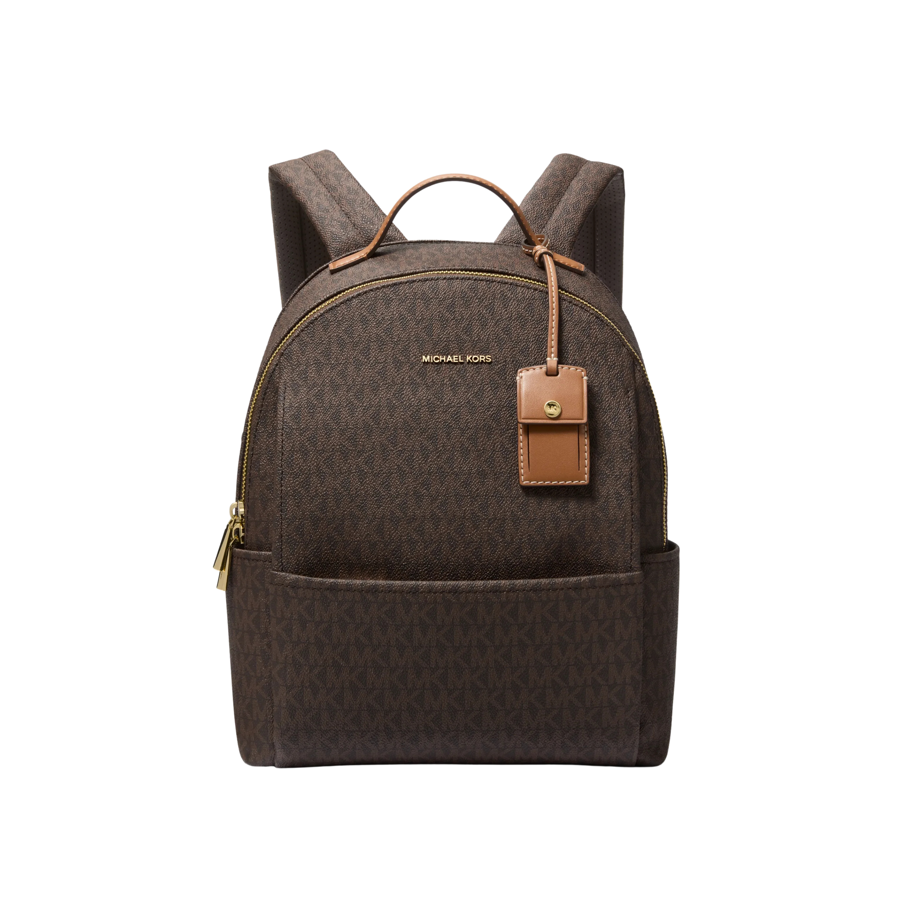Michael Kors Women Sable Medium Signature Logo Backpack - Brown