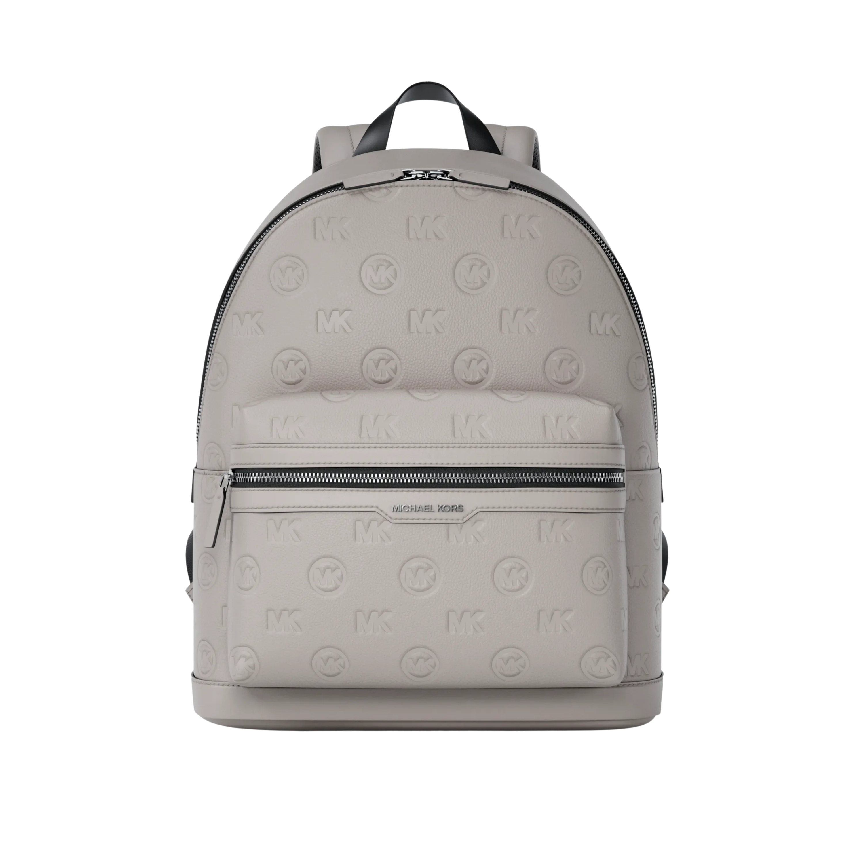 Michael Kors Men Cooper Medium Logo Debossed Dome Backpack - Pearl Grey