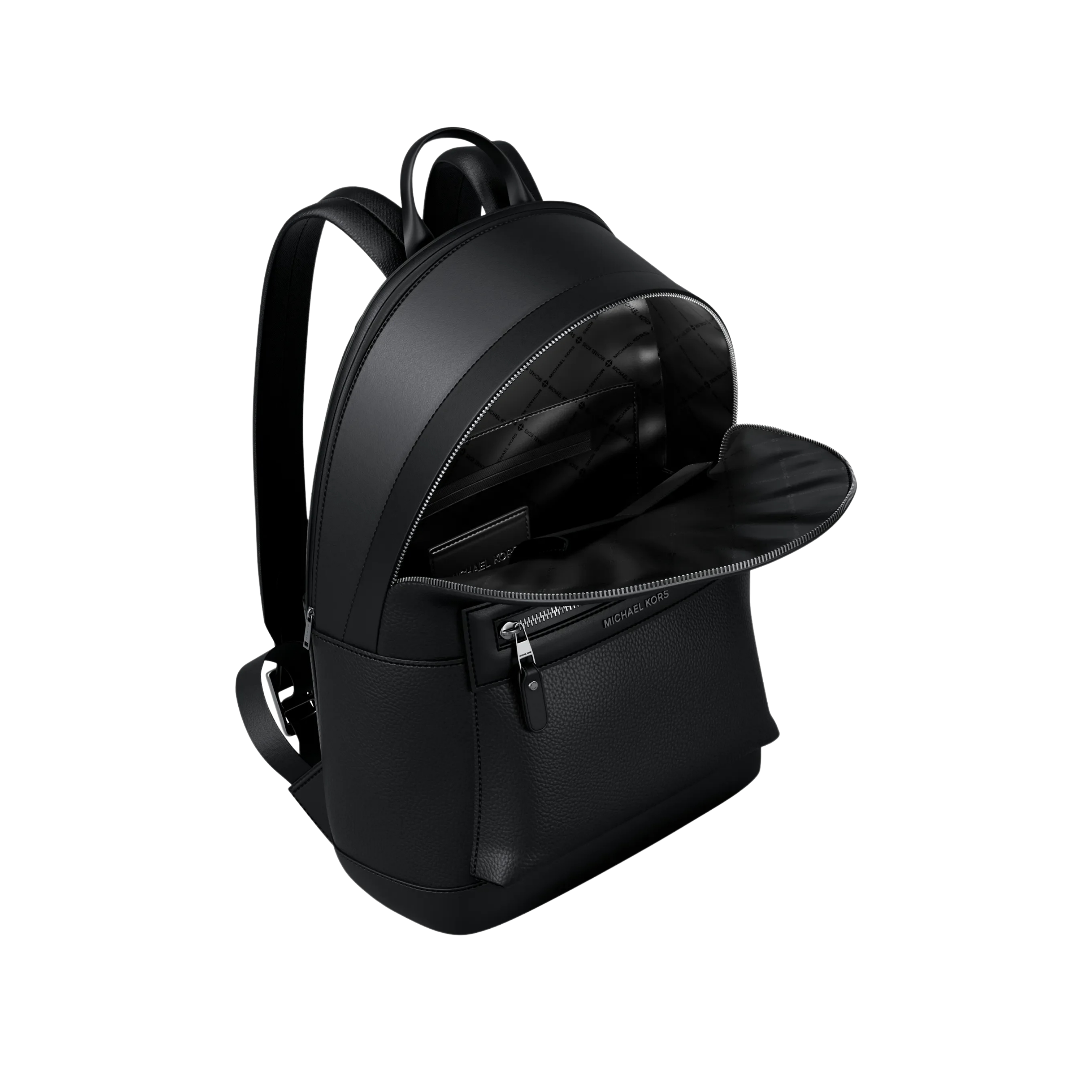 Michael Kors Men Jet Set Pebbled Leather Backpack - Black