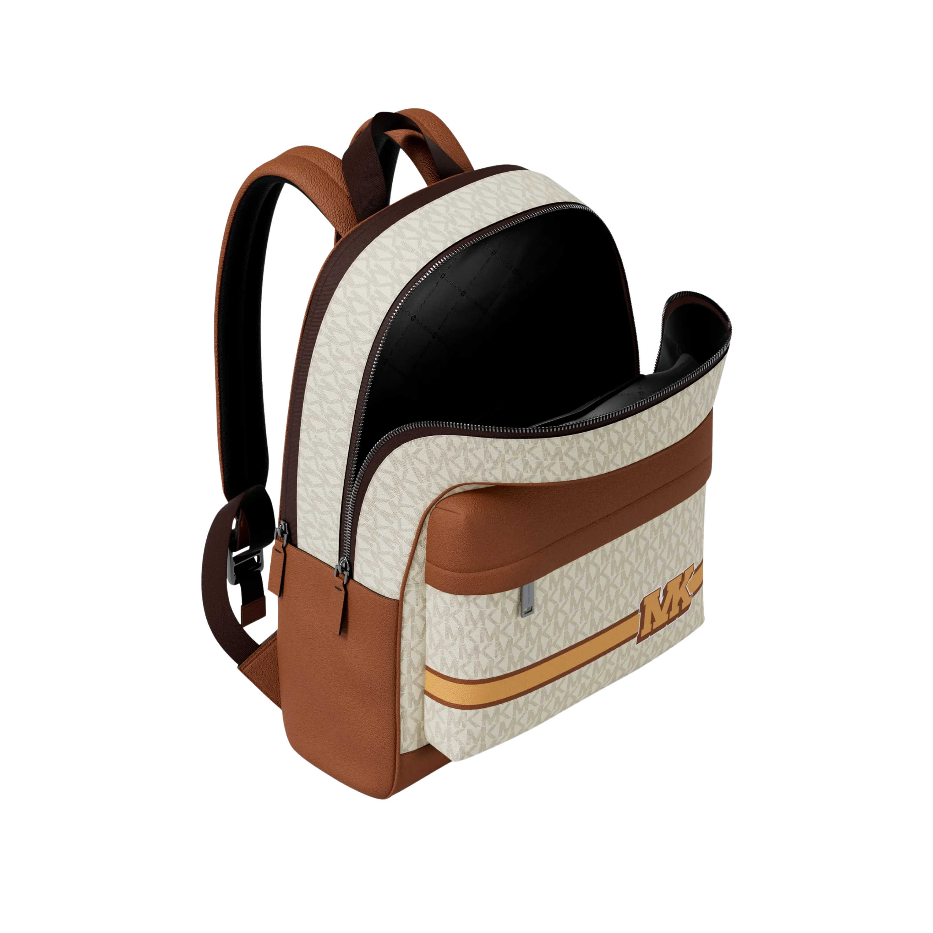 Michael Kors Men Pacey Embellished Striped Signature Logo Backpack - Vainilla Combo