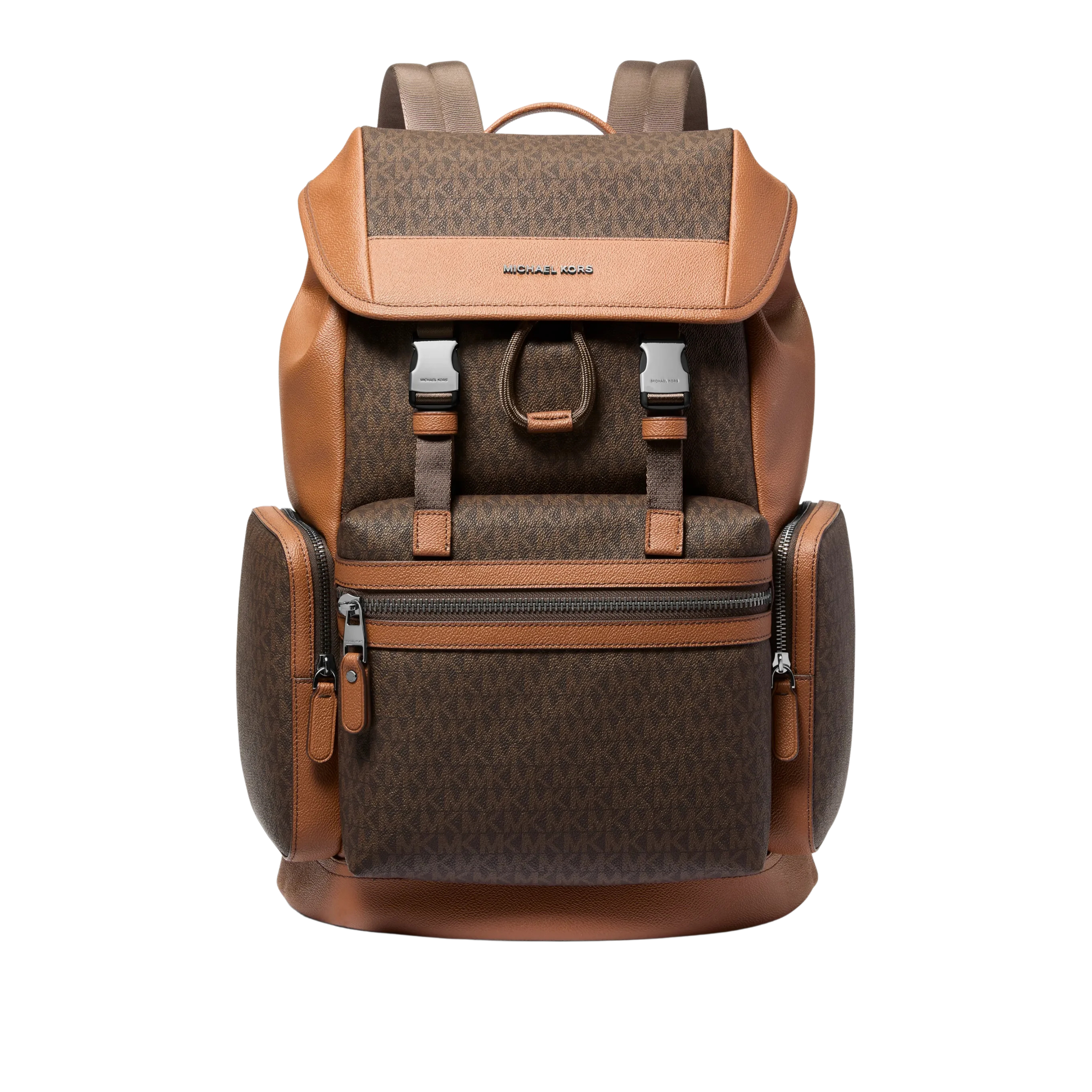 Michael Kors Men Jet Set Signature Logo Backpack - Brown Luggage
