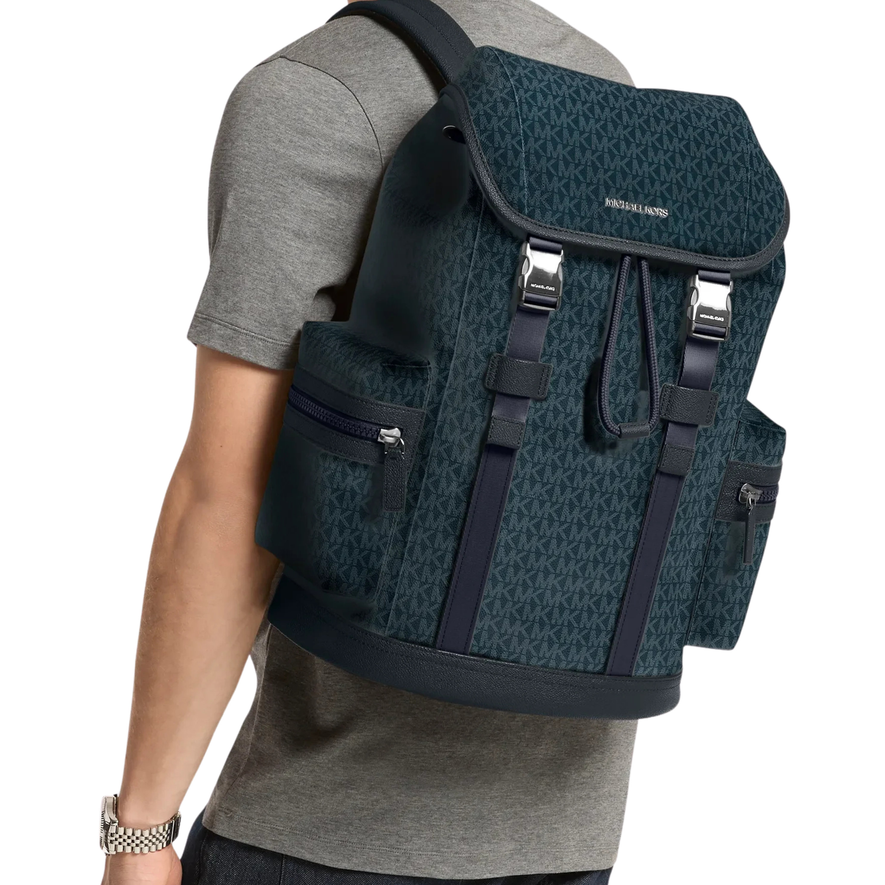 Michael Kors Men Cooper Logo Backpack - Admrl Blue