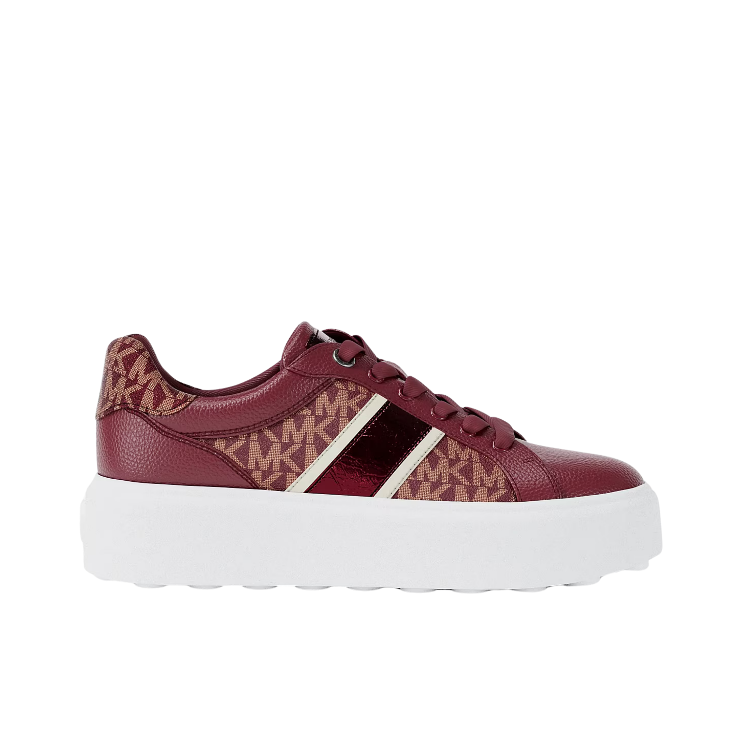 Michael Kors Women Romey Signature Logo Stripe Platform Sneaker - Cherry