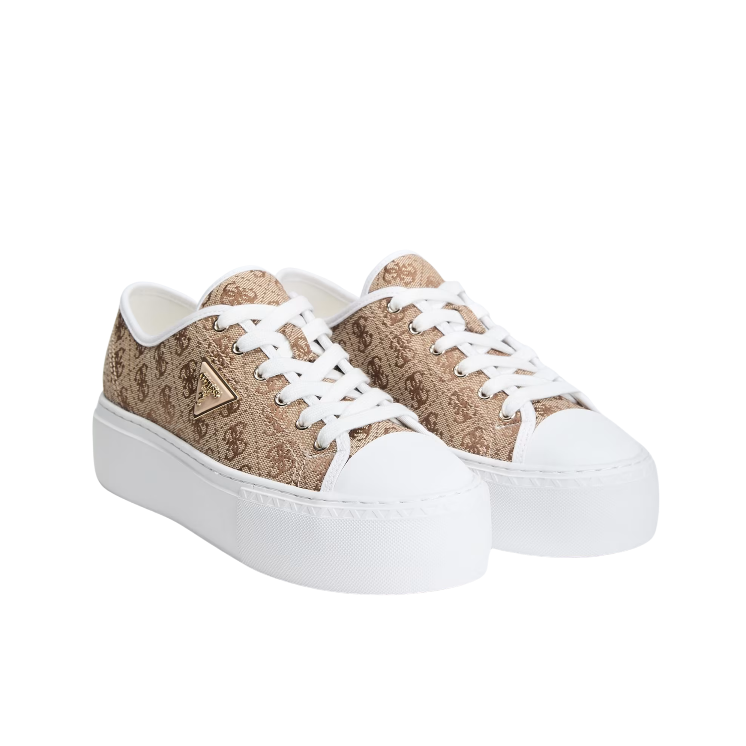 Guess Women Joezi Logo Sneakers - Medium Brown