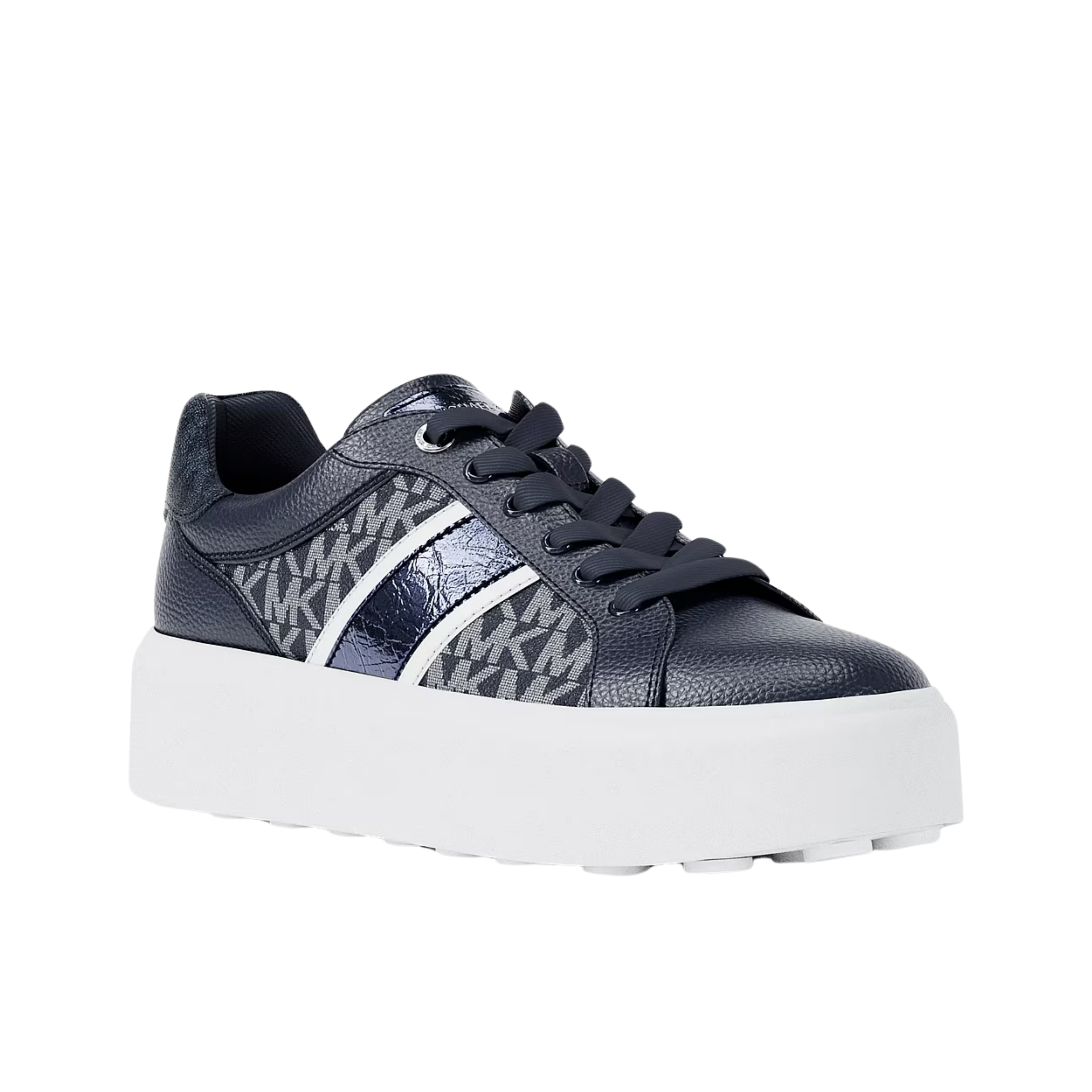 Michael Kors Women Romey Signature Logo Stripe Platform Sneaker - Navy